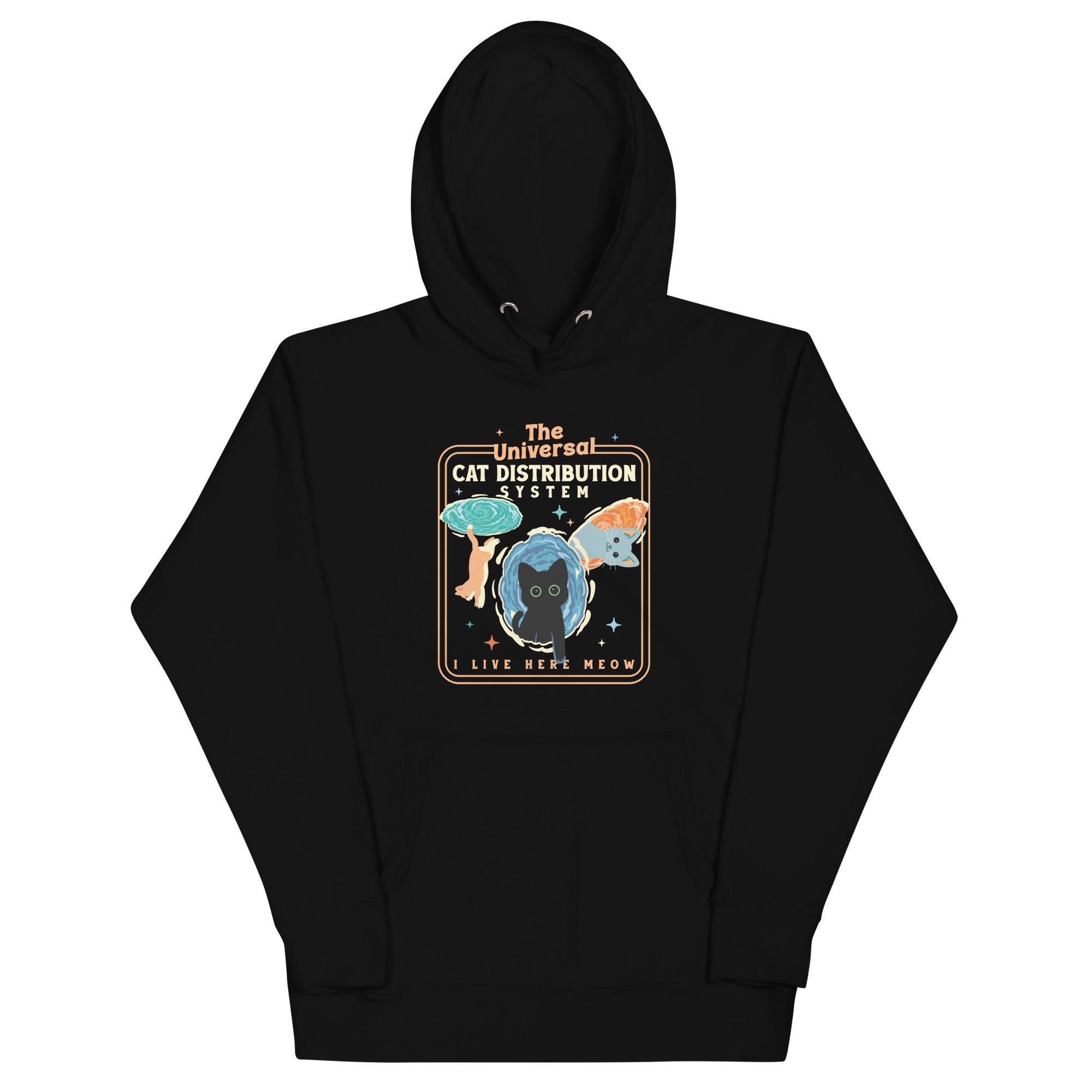 The Universal Cat Distribution System Unisex Hoodie T-Shirts, Sweatshirt | CoreVibeTees.com (Image 1)