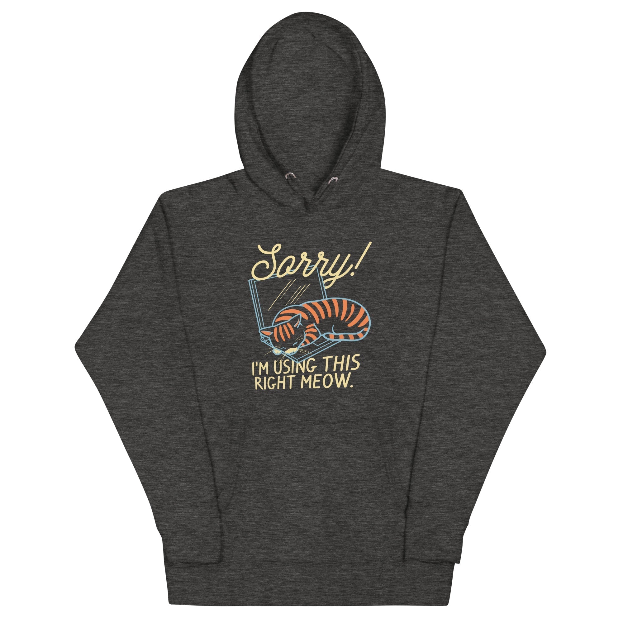 Sorry! I'm Using This Right Meow Unisex Hoodie T-Shirts, Sweatshirt | CoreVibeTees.com (Image 3)