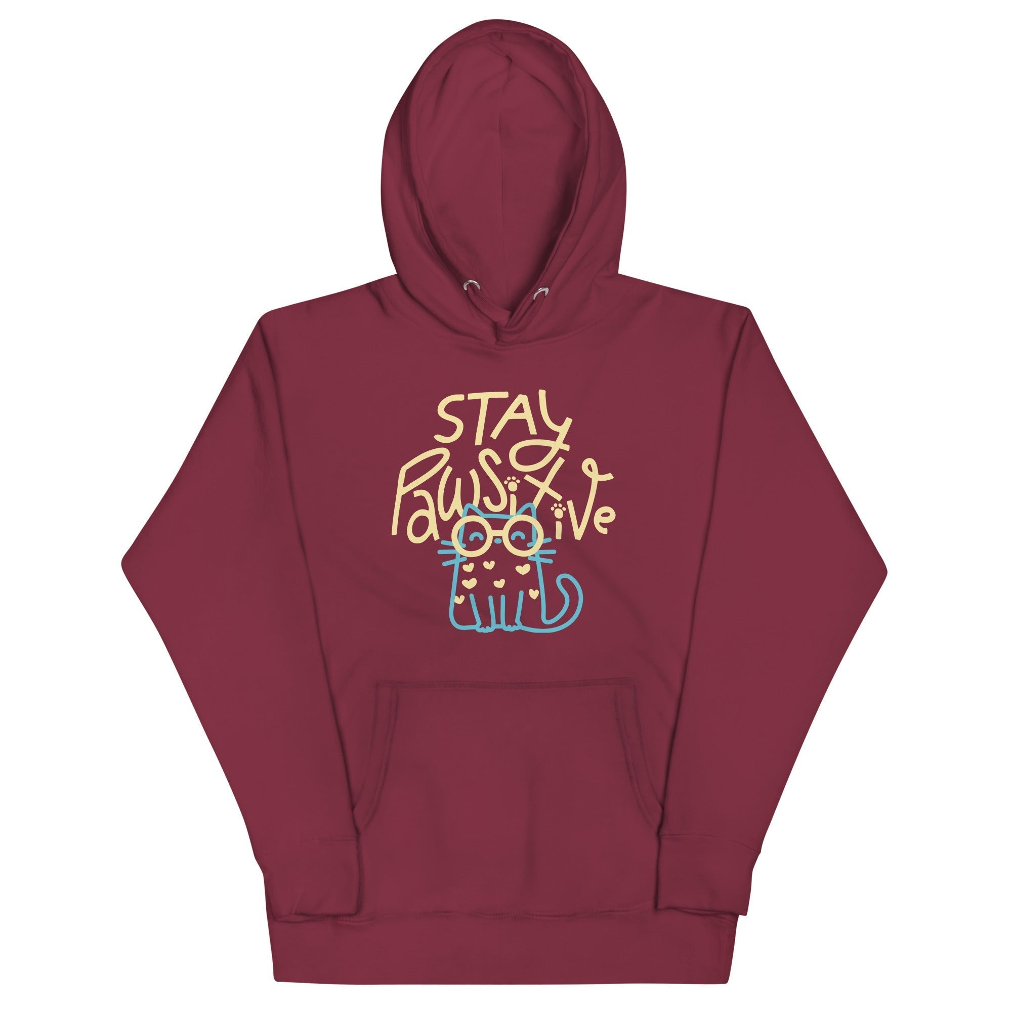 Stay Pawsitive Unisex Hoodie T-Shirts, Sweatshirt | CoreVibeTees.com (Image 3)