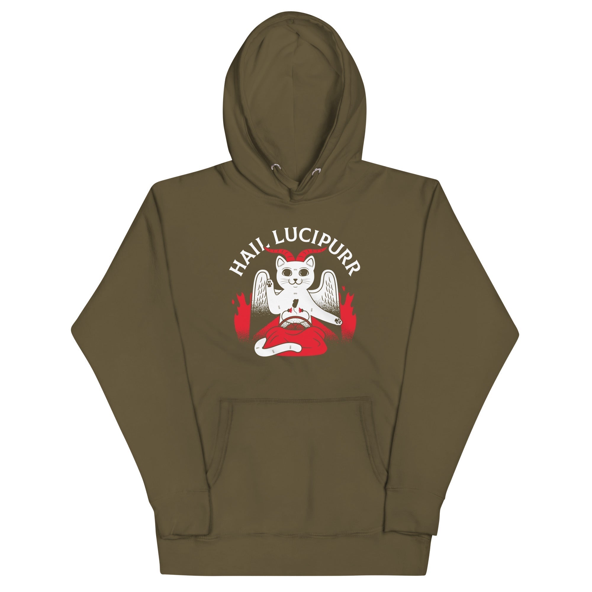 Hail Lucipurr Unisex Hoodie T-Shirts, Sweatshirt | CoreVibeTees.com (Image 4)