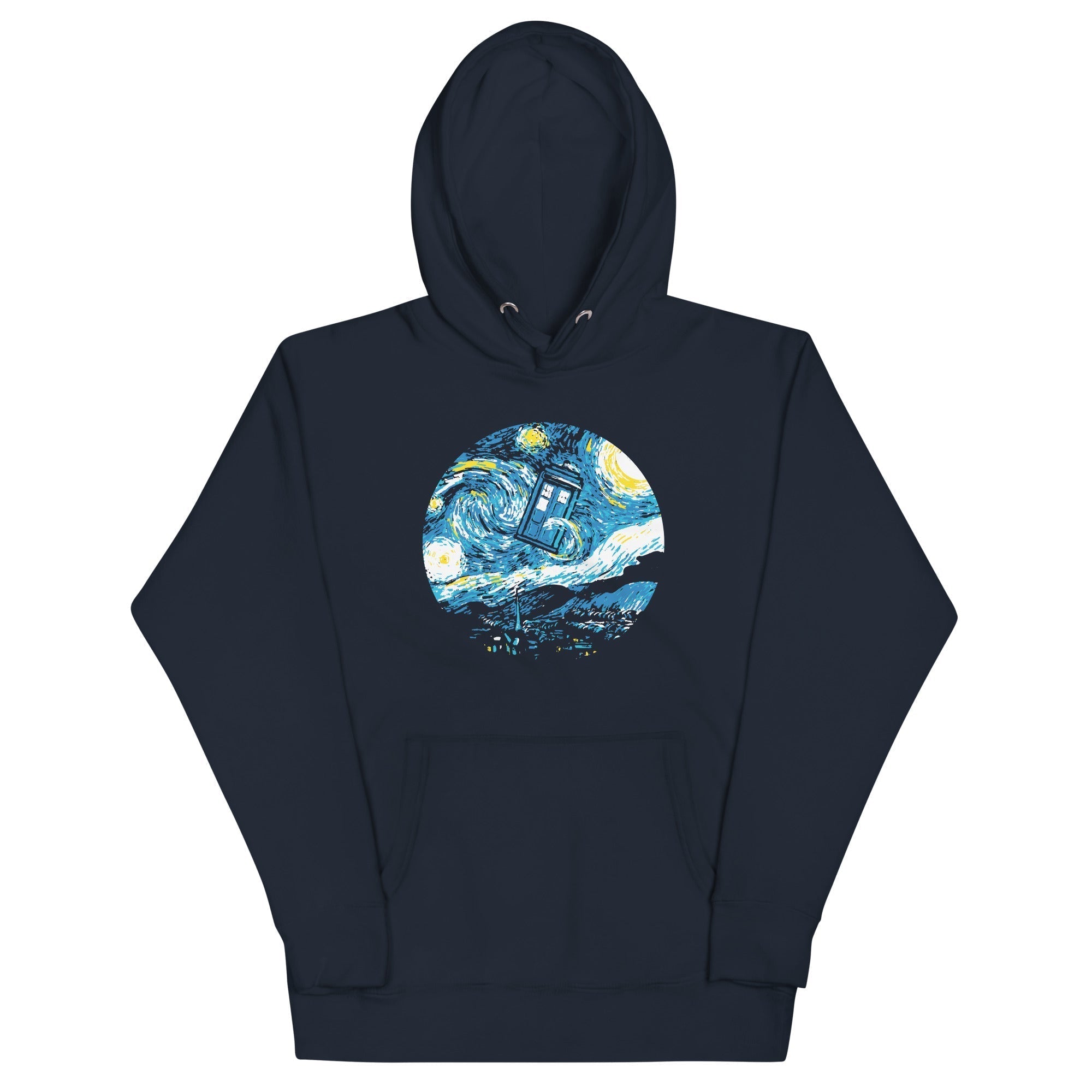 Starry Night Police Box Unisex Hoodie T-Shirts, Sweatshirt | CoreVibeTees.com (Image 2)
