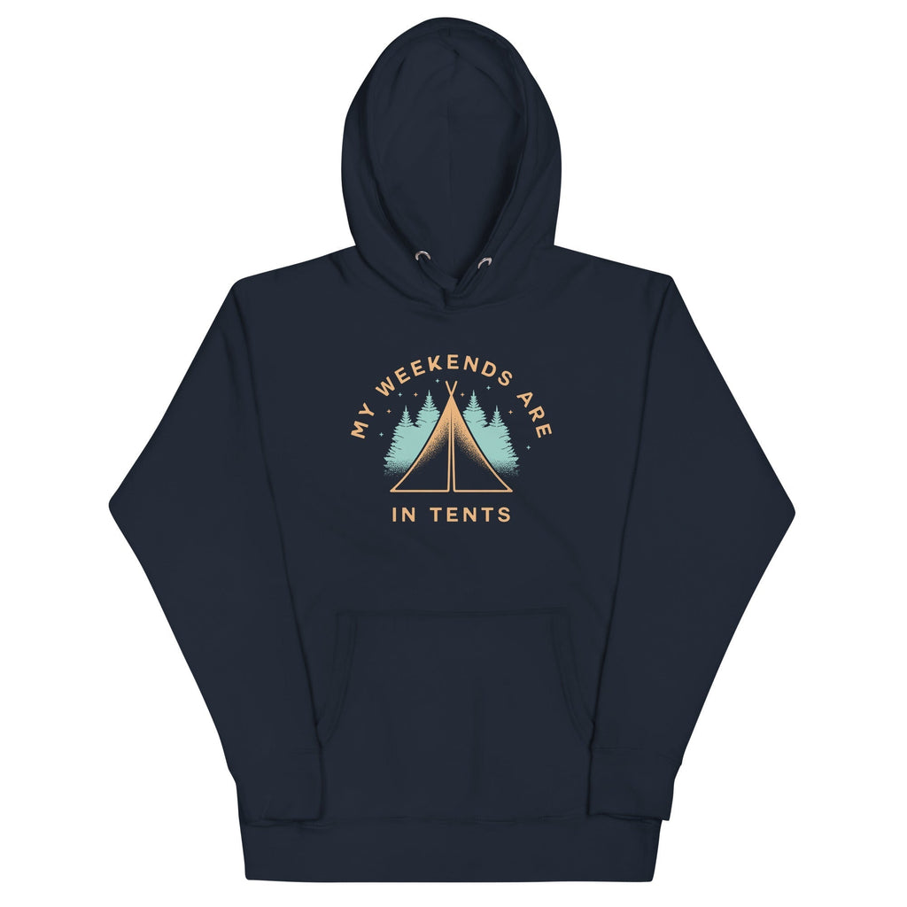 My Weekends Are In Tents Unisex Hoodie T-Shirts, Sweatshirt | CoreVibeTees.com (Image 1)