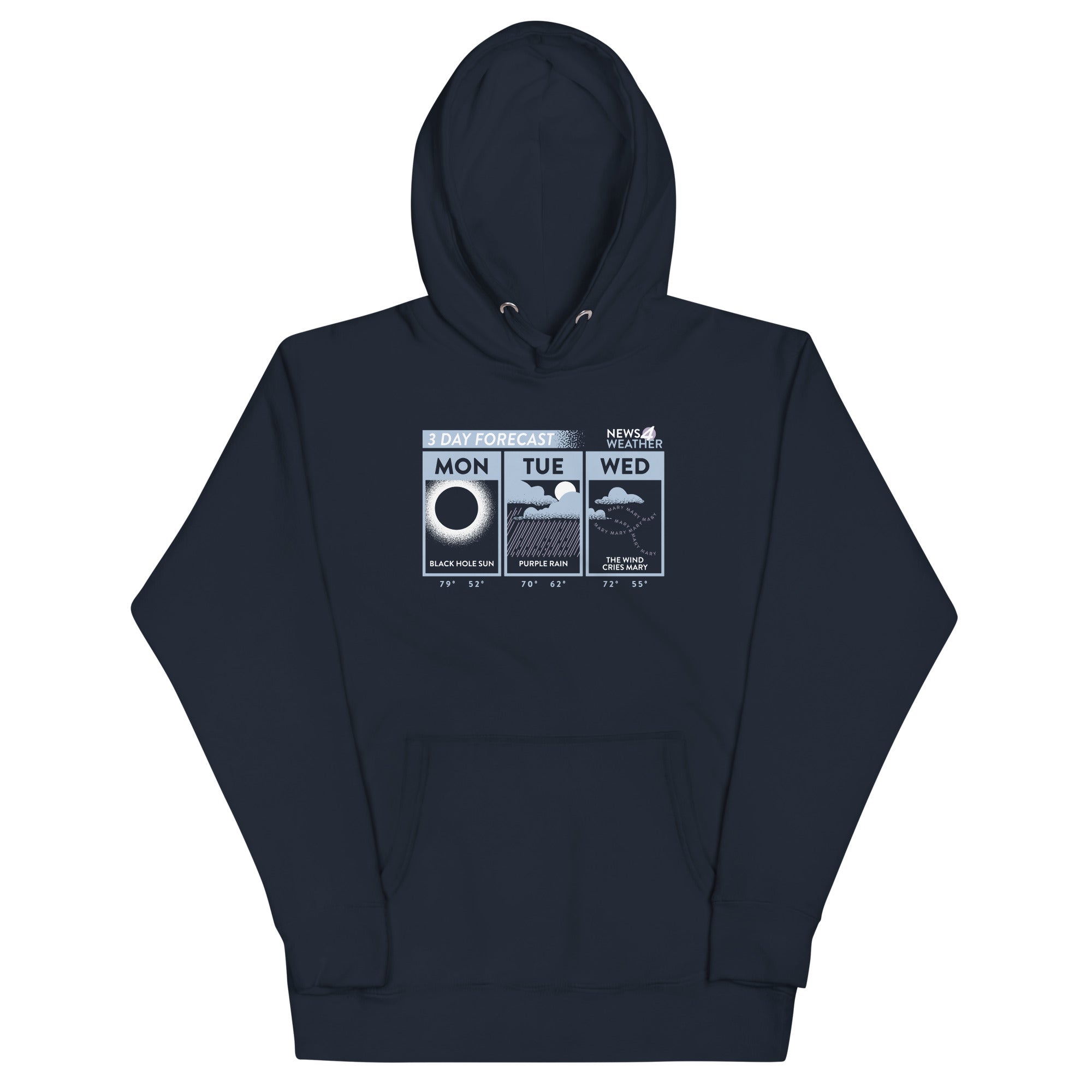 3 Day Forecast Unisex Hoodie T-Shirts, Sweatshirt | CoreVibeTees.com (Image 2)