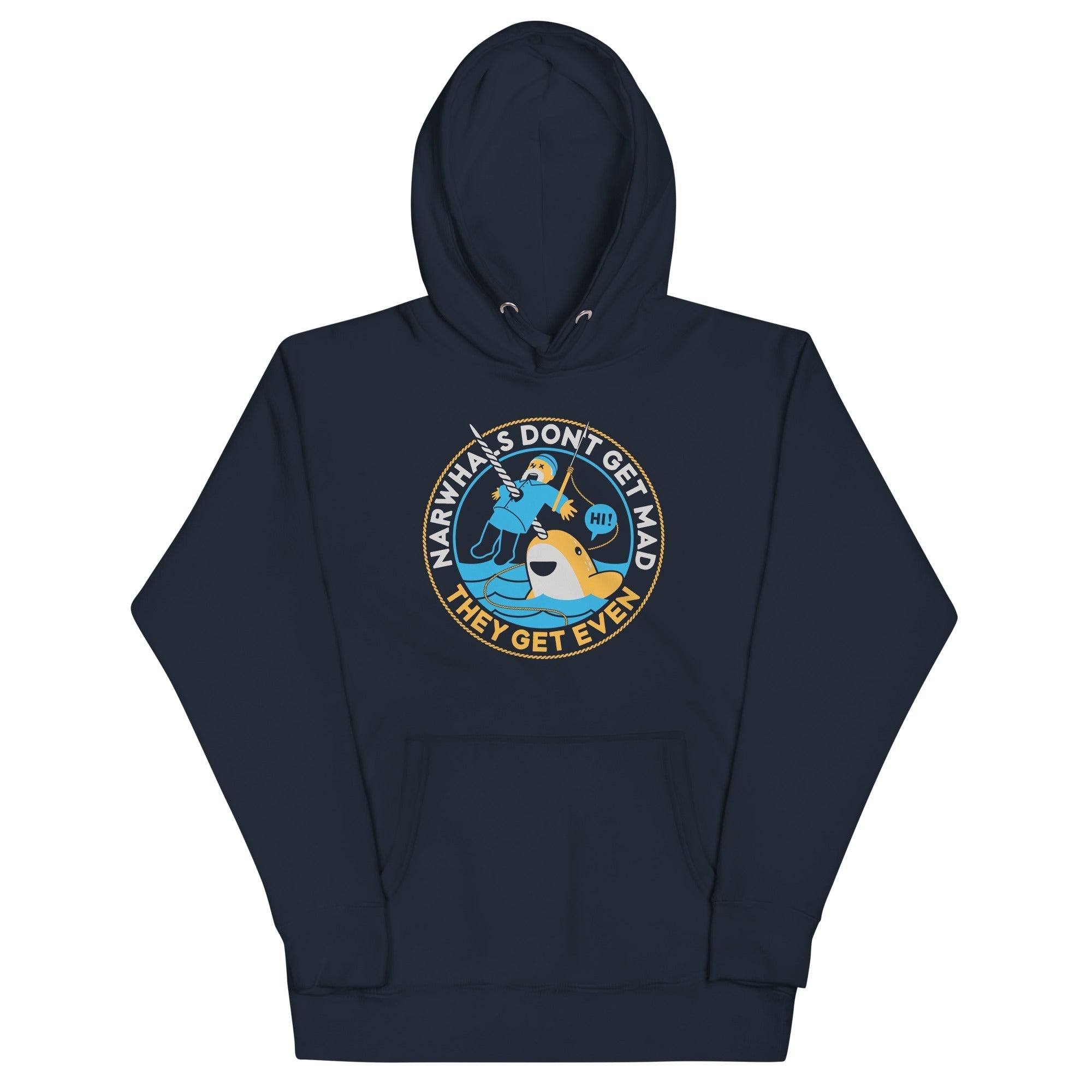 Narwhals Don't Get Mad Unisex Hoodie T-Shirts, Sweatshirt | CoreVibeTees.com (Image 1)