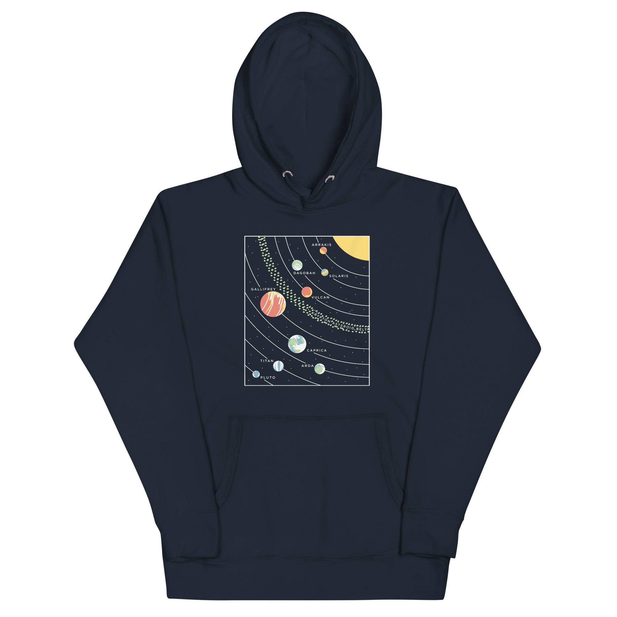 9 Planets Unisex Hoodie T-Shirts, Sweatshirt | CoreVibeTees.com (Image 2)