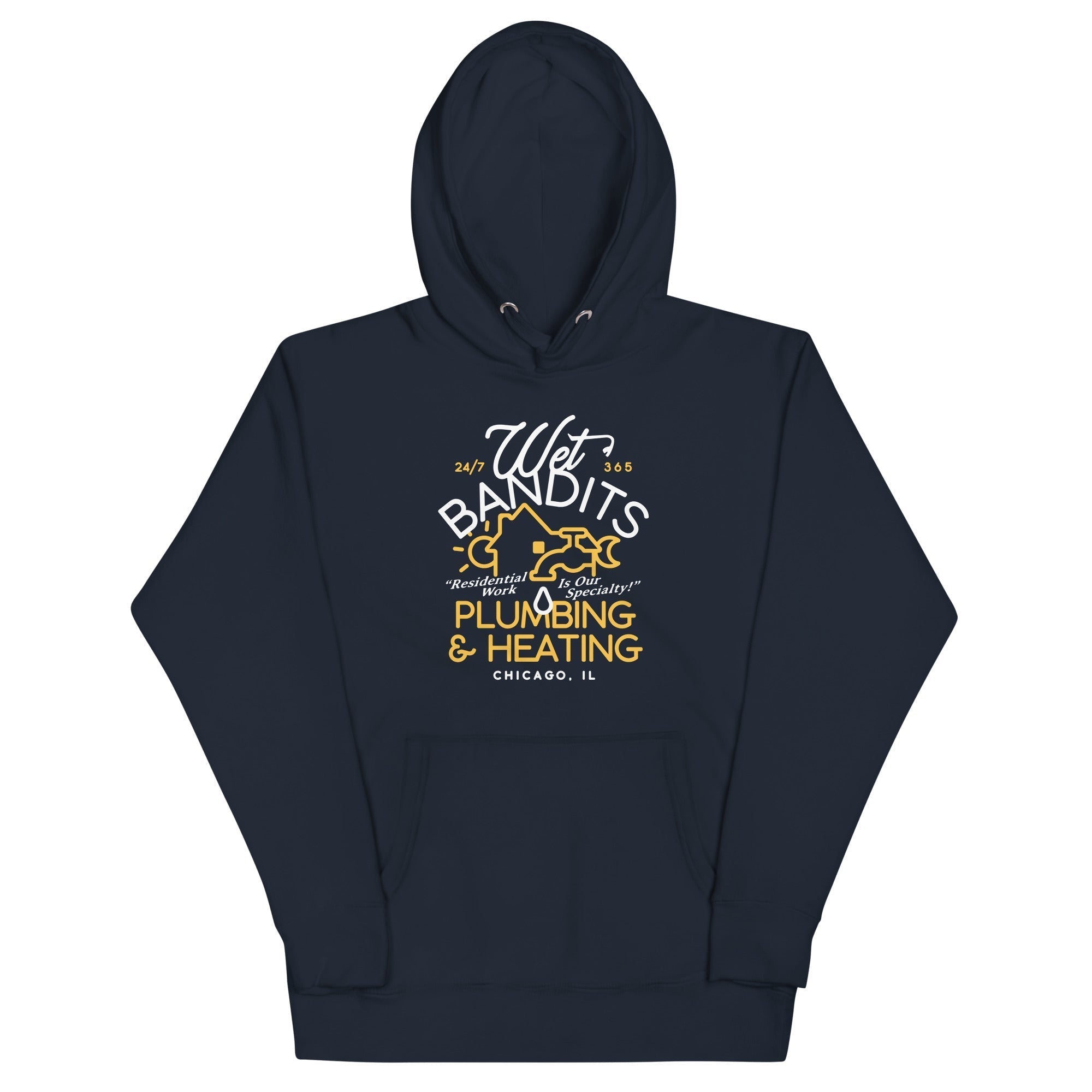 Wet Bandits Plumbing & Heating Unisex Hoodie T-Shirts, Sweatshirt | CoreVibeTees.com (Image 3)