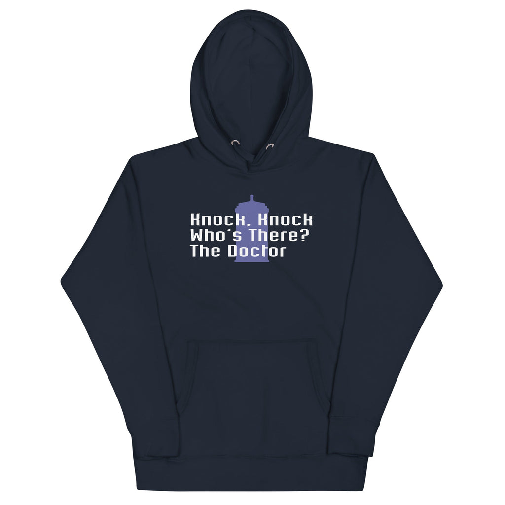 Knock Knock! Who's There? The Doctor Unisex Hoodie T-Shirts, Sweatshirt | CoreVibeTees.com (Image 1)