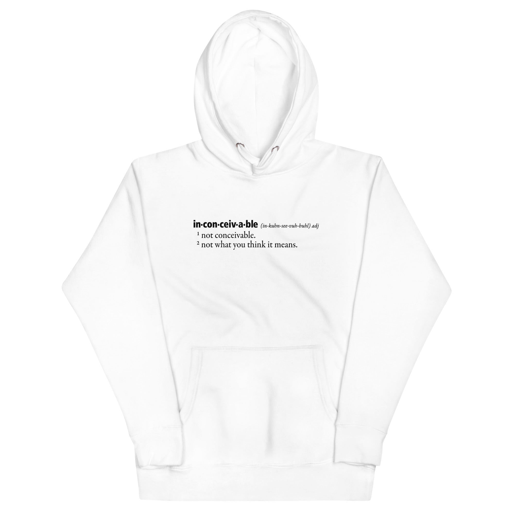 Inconceivable Definition Unisex Hoodie T-Shirts, Sweatshirt | CoreVibeTees.com (Image 4)