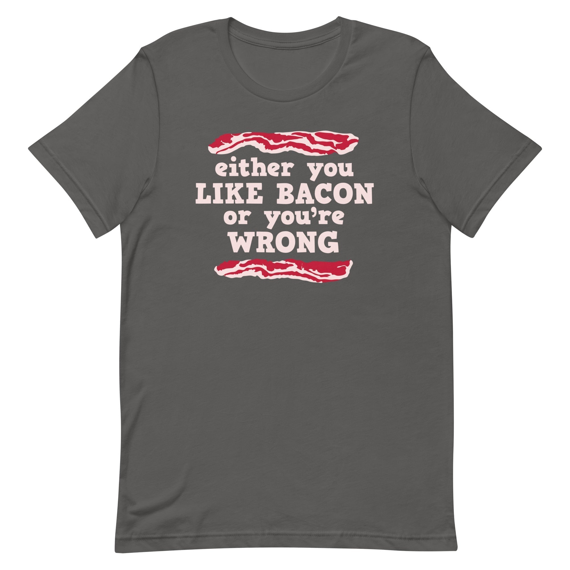 Either You Like Bacon Or You're Wrong Men's Signature Tee Hoodie, Sweatshirt | CoreVibeTees.com (Image 1)