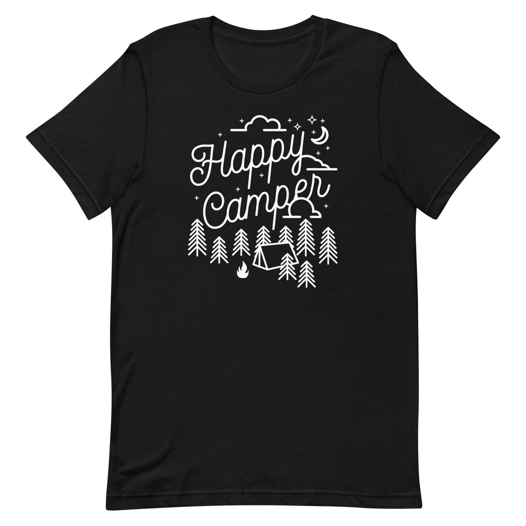 Happy Camper Men's Signature Tee Hoodie, Sweatshirt | CoreVibeTees.com (Image 2)