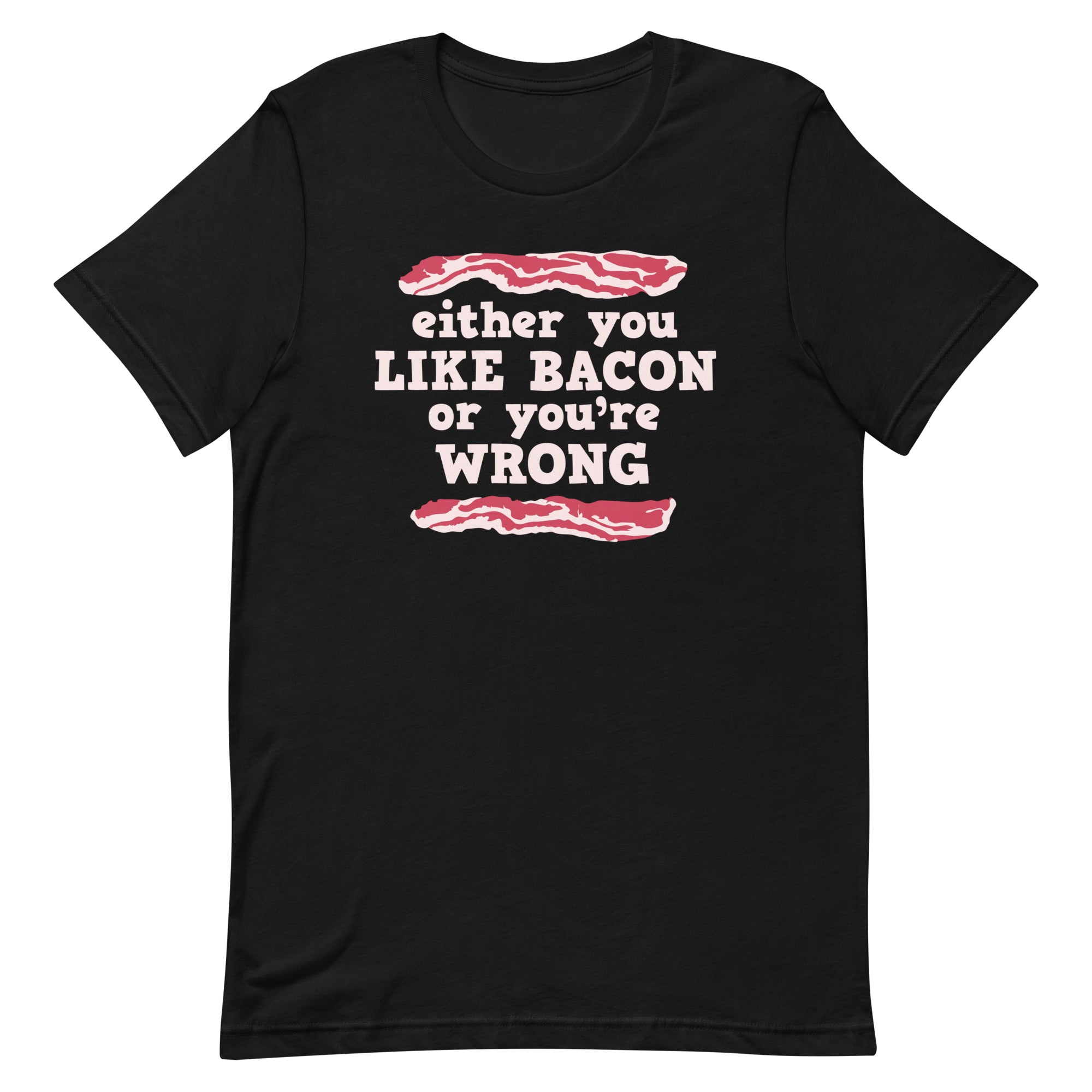 Either You Like Bacon Or You're Wrong Men's Signature Tee Hoodie, Sweatshirt | CoreVibeTees.com (Image 2)