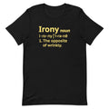 Irony Definition Men's Signature Tee Hoodie, Sweatshirt | CoreVibeTees.com (Image 1)