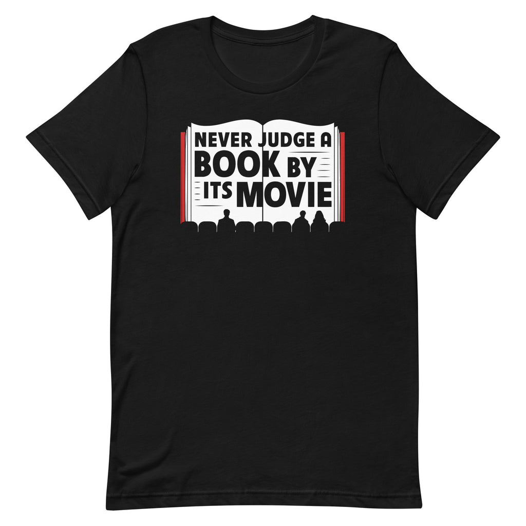Never Judge A Book By Its Movie Men's Signature Tee Hoodie, Sweatshirt | CoreVibeTees.com (Image 1)