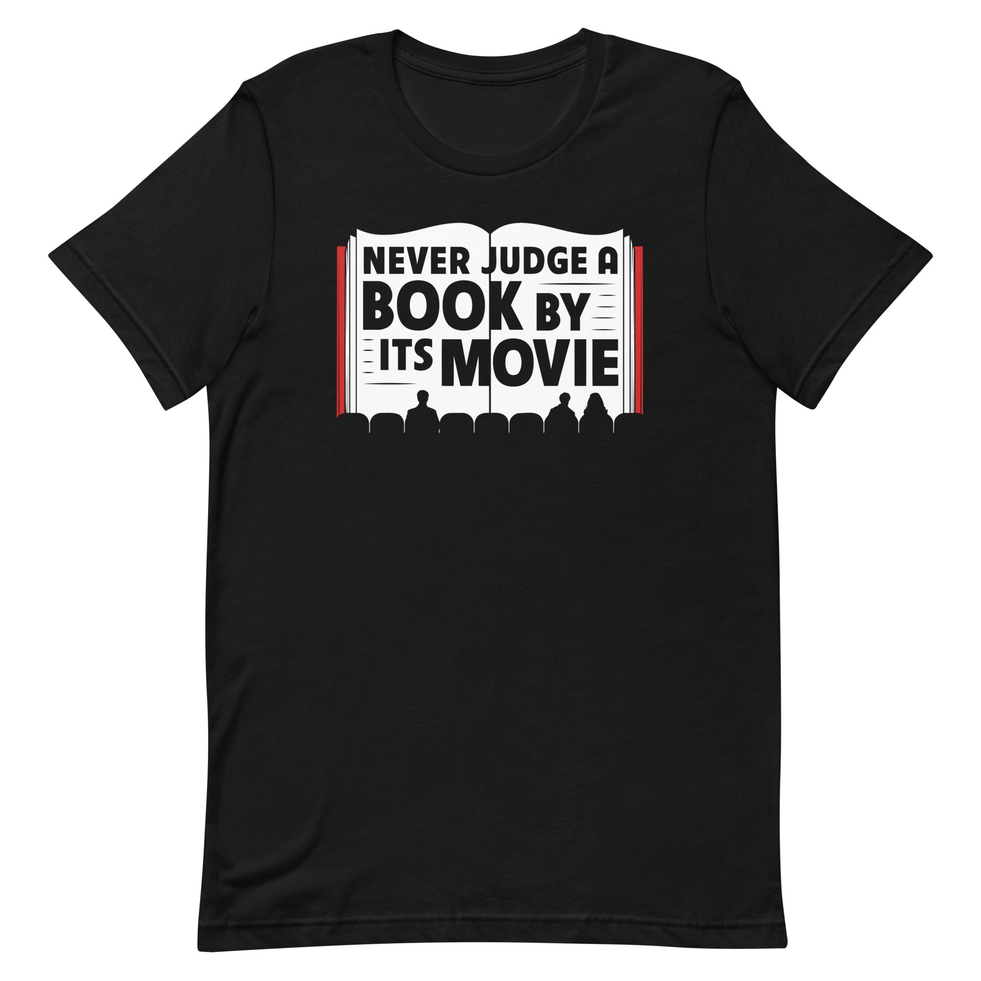 Never Judge A Book By Its Movie Men's Signature Tee Hoodie, Sweatshirt | CoreVibeTees.com (Image 1)