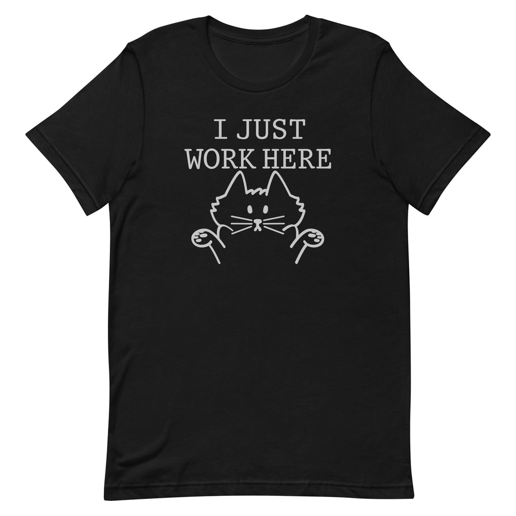 I Just Work Here Men's Signature Tee Hoodie, Sweatshirt | CoreVibeTees.com (Image 1)