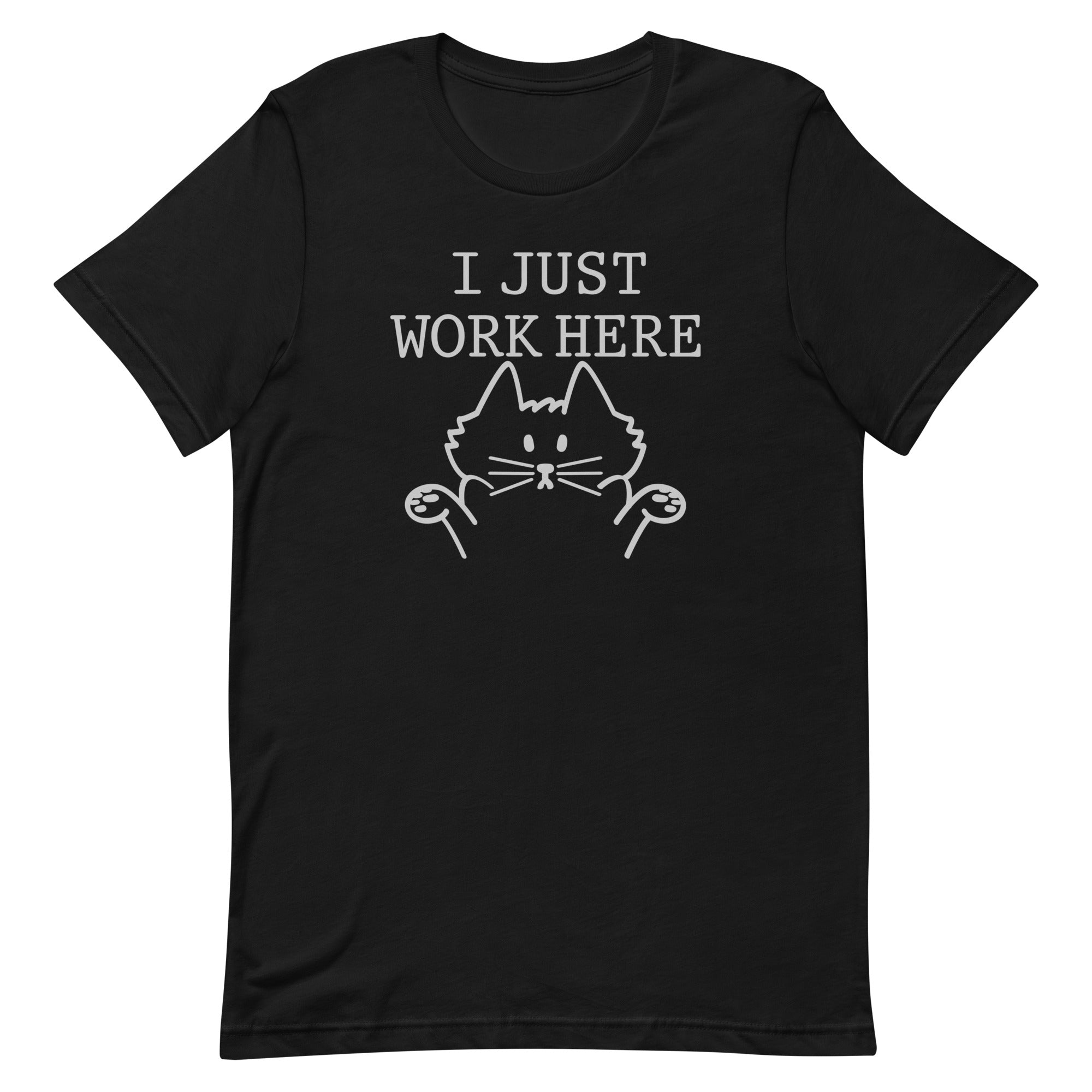 I Just Work Here Men's Signature Tee Hoodie, Sweatshirt | CoreVibeTees.com (Image 1)