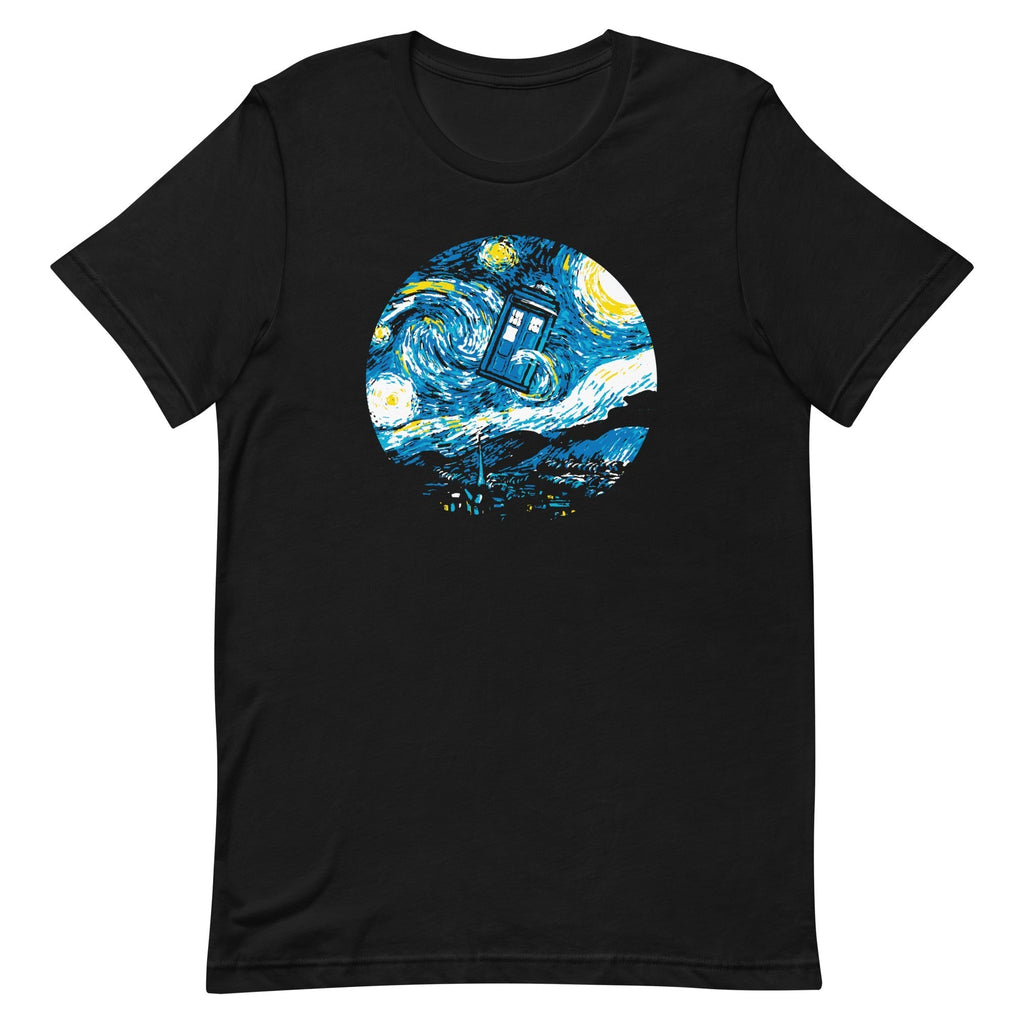 Starry Night Police Box Men's Signature Tee Hoodie, Sweatshirt | CoreVibeTees.com (Image 1)