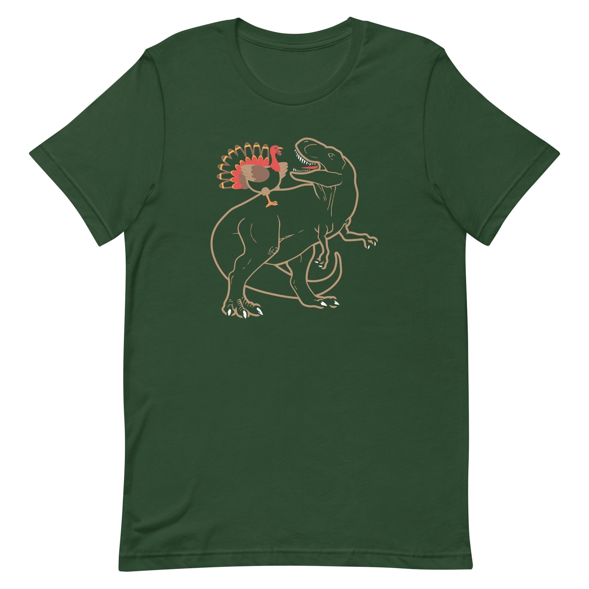 Turkey Riding T-Rex Men's Signature Tee Hoodie, Sweatshirt | CoreVibeTees.com (Image 5)