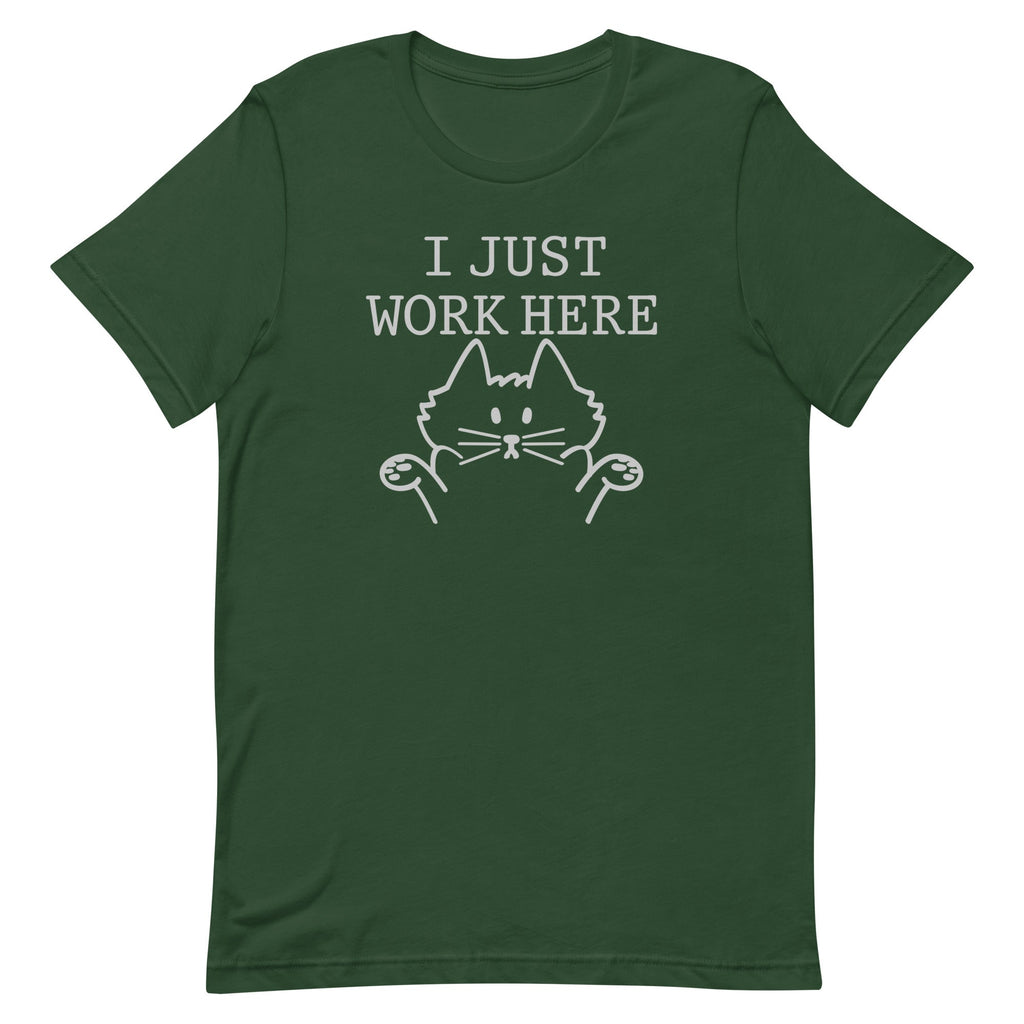 I Just Work Here Men's Signature Tee Hoodie, Sweatshirt | CoreVibeTees.com (Image 4)