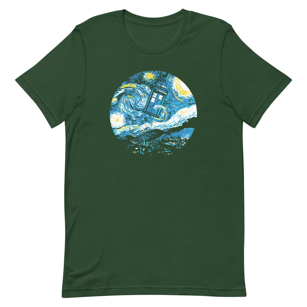 Starry Night Police Box Men's Signature Tee Hoodie, Sweatshirt | CoreVibeTees.com (Image 3)