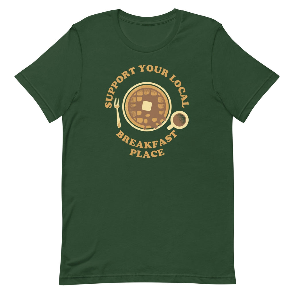 Support Your Local Breakfast Place Men's Signature Tee Hoodie, Sweatshirt | CoreVibeTees.com (Image 4)
