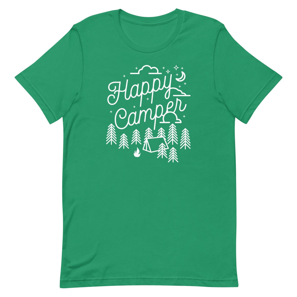 Happy Camper Men's Signature Tee Hoodie, Sweatshirt | CoreVibeTees.com (Image 1)