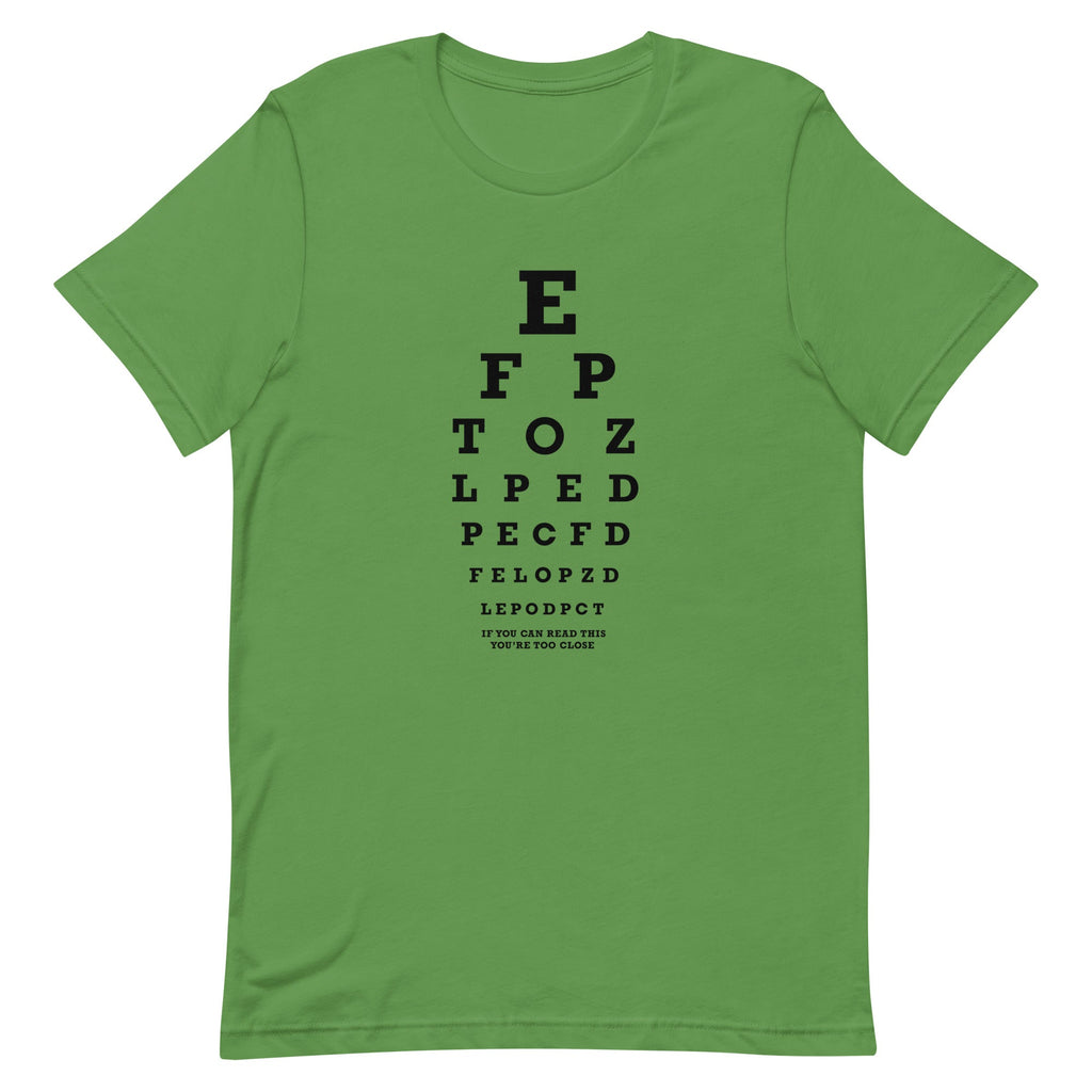 Too Close Eye Chart Men's Signature Tee Hoodie, Sweatshirt | CoreVibeTees.com (Image 3)