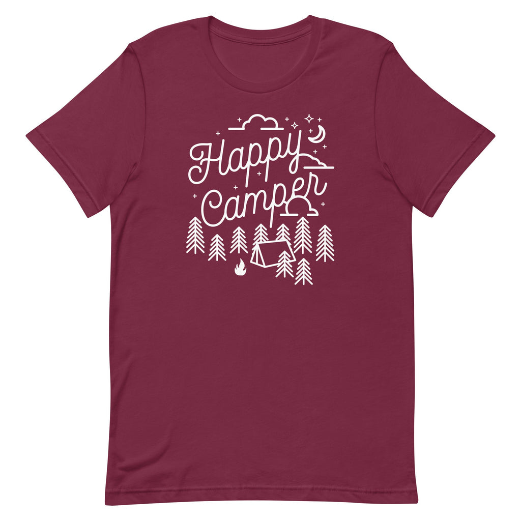Happy Camper Men's Signature Tee Hoodie, Sweatshirt | CoreVibeTees.com (Image 3)