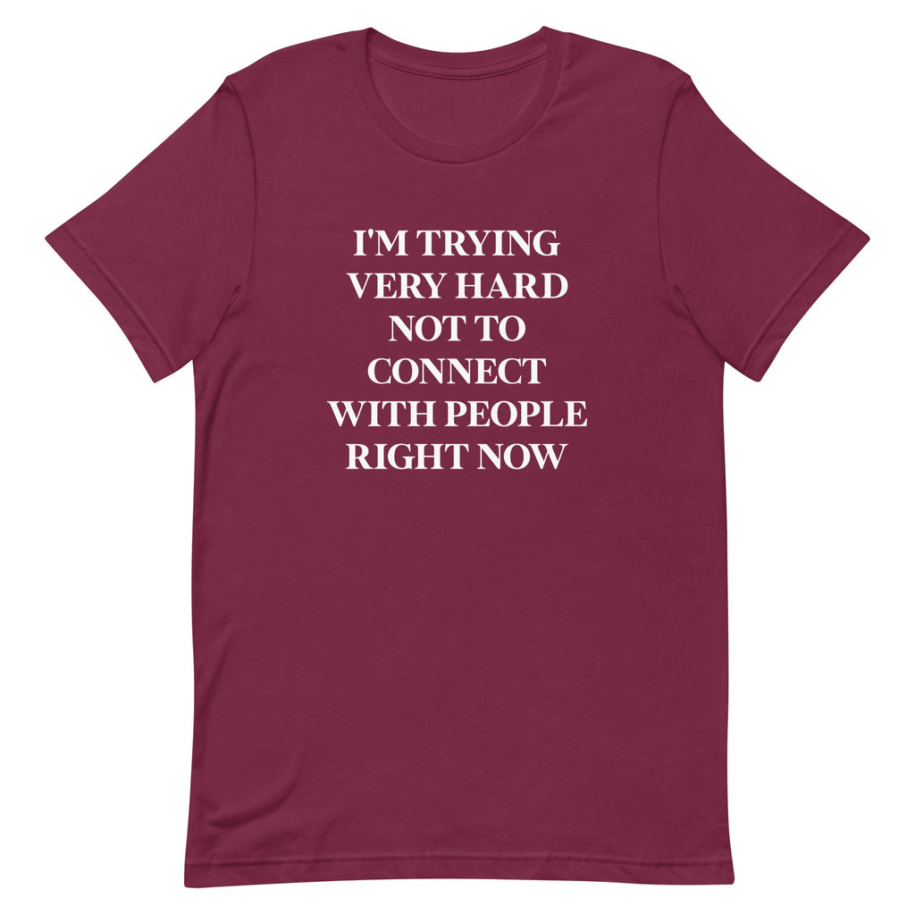 Trying Very Hard Not To Connect Men's Signature Tee Hoodie, Sweatshirt | CoreVibeTees.com (Image 3)