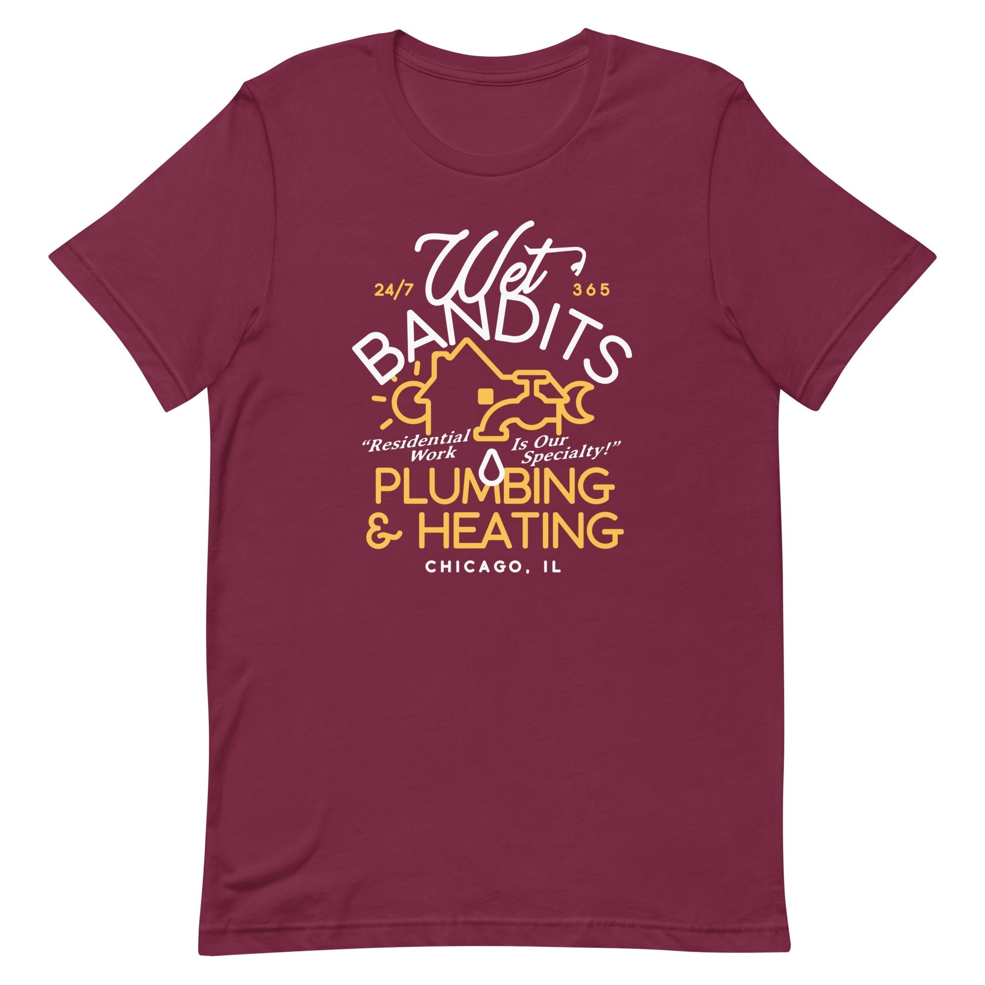 Wet Bandits Plumbing & Heating Men's Signature Tee Hoodie, Sweatshirt | CoreVibeTees.com (Image 1)