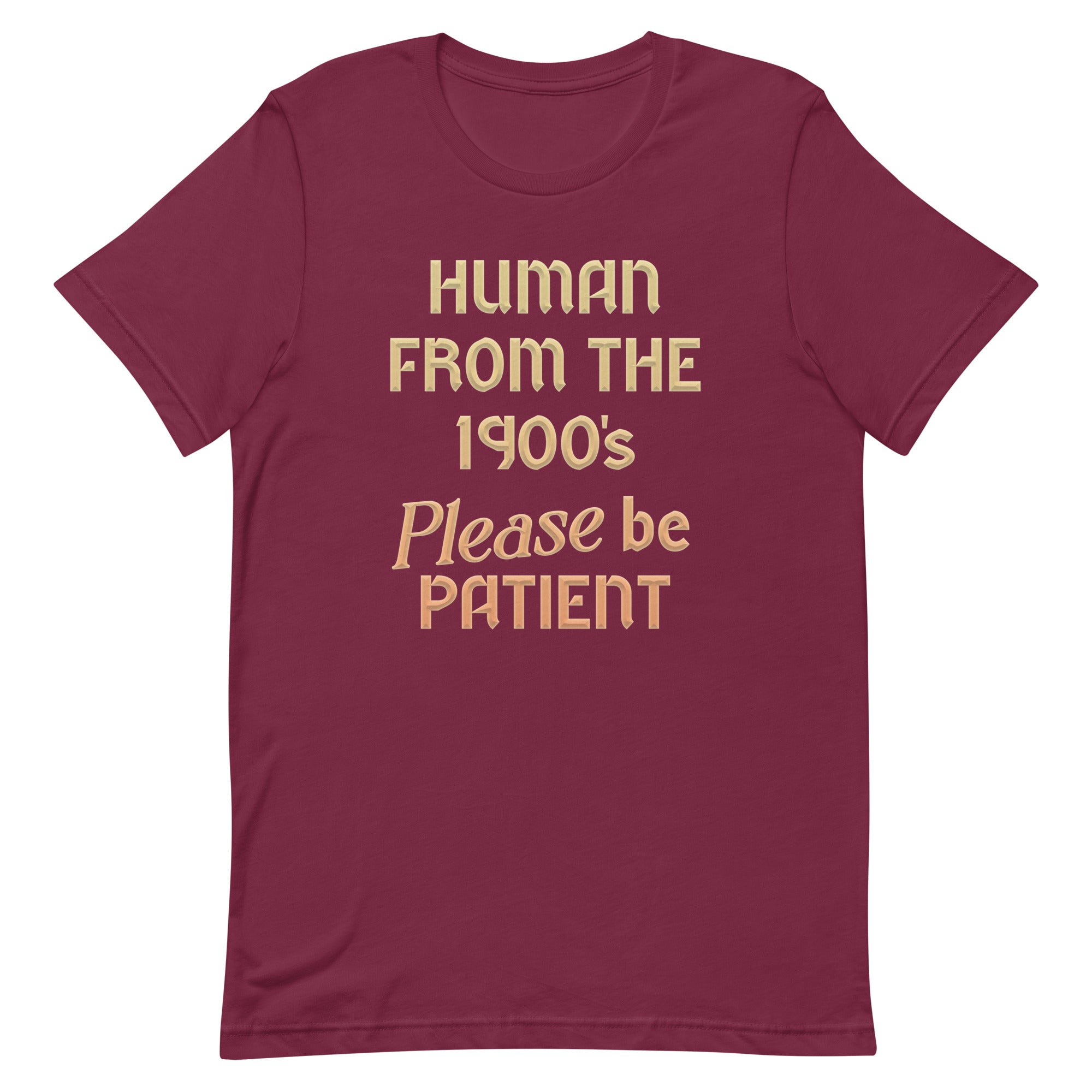 Human From The 1900's Please Be Patient Men's Signature Tee Hoodie, Sweatshirt | CoreVibeTees.com (Image 3)