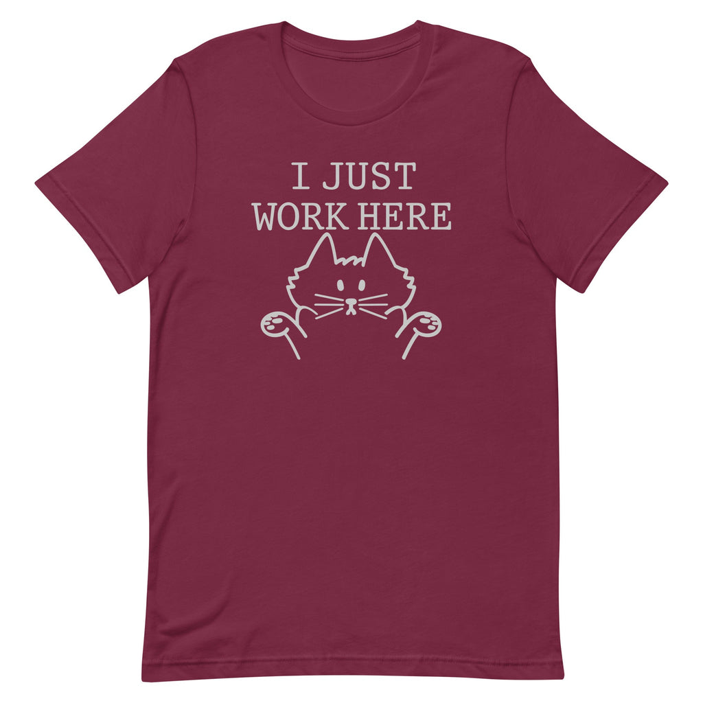 I Just Work Here Men's Signature Tee Hoodie, Sweatshirt | CoreVibeTees.com (Image 3)
