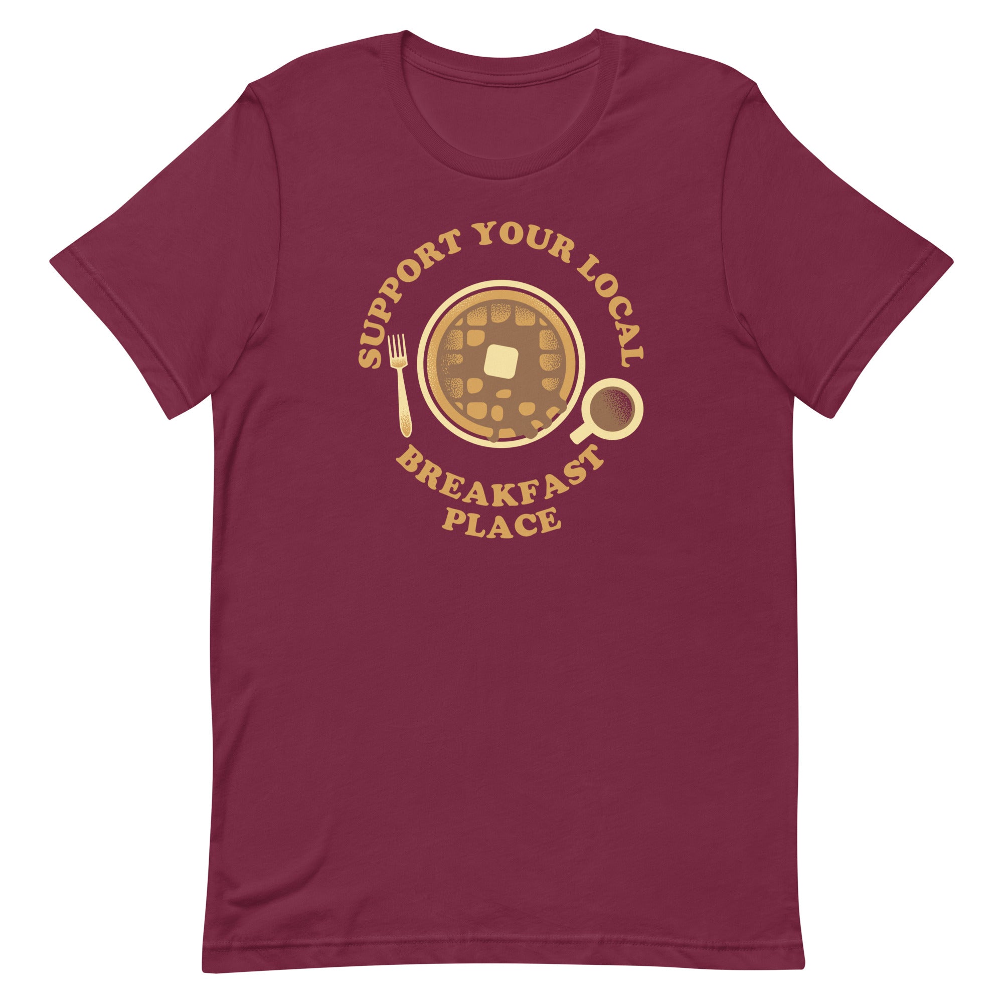 Support Your Local Breakfast Place Men's Signature Tee Hoodie, Sweatshirt | CoreVibeTees.com (Image 3)