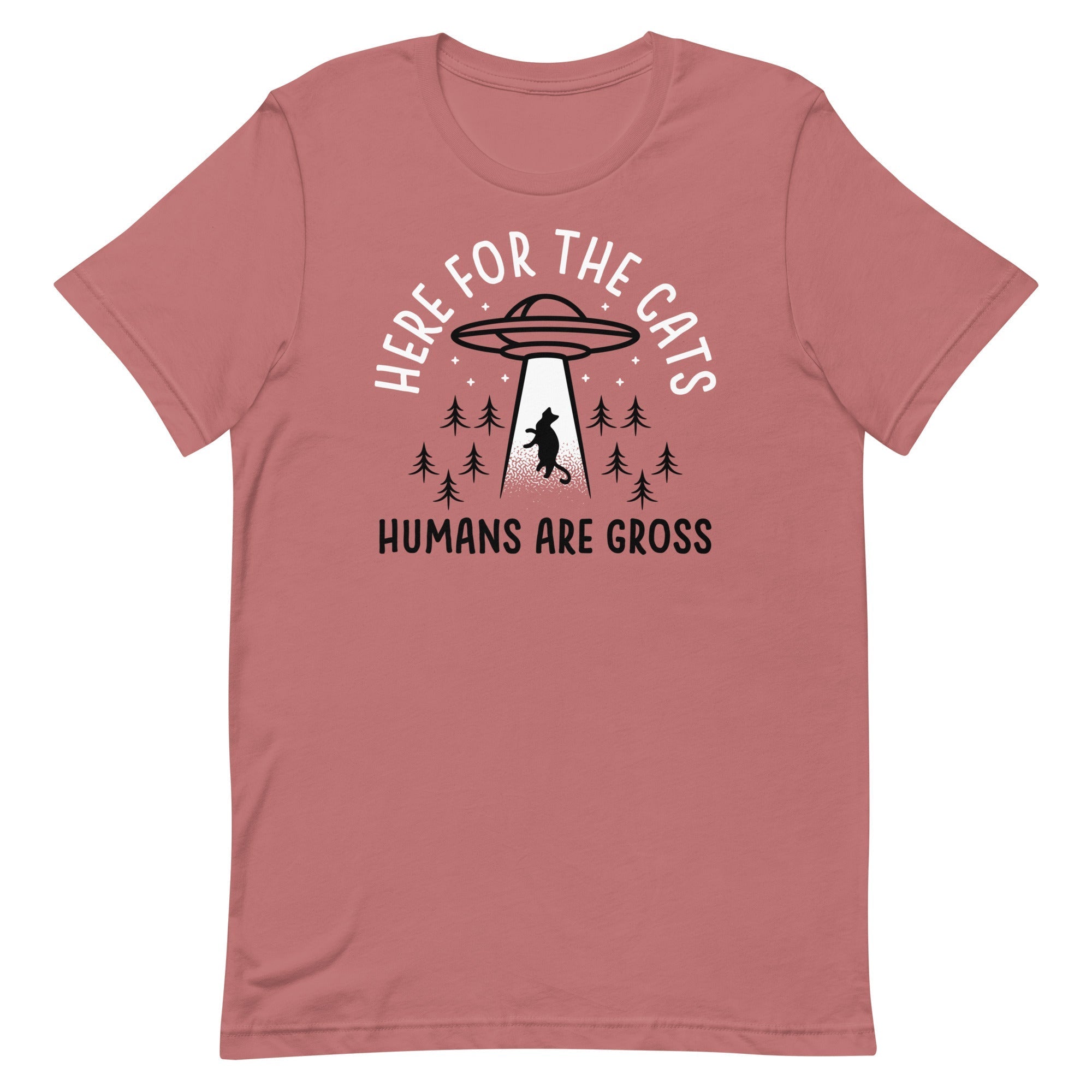 Here For The Cats, Humans Are Gross Men's Signature Tee Hoodie, Sweatshirt | CoreVibeTees.com (Image 1)