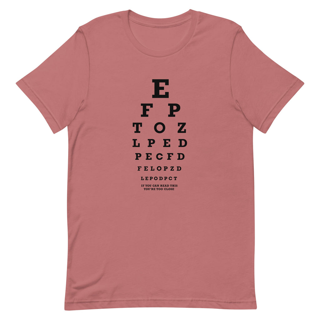 Too Close Eye Chart Men's Signature Tee Hoodie, Sweatshirt | CoreVibeTees.com (Image 2)