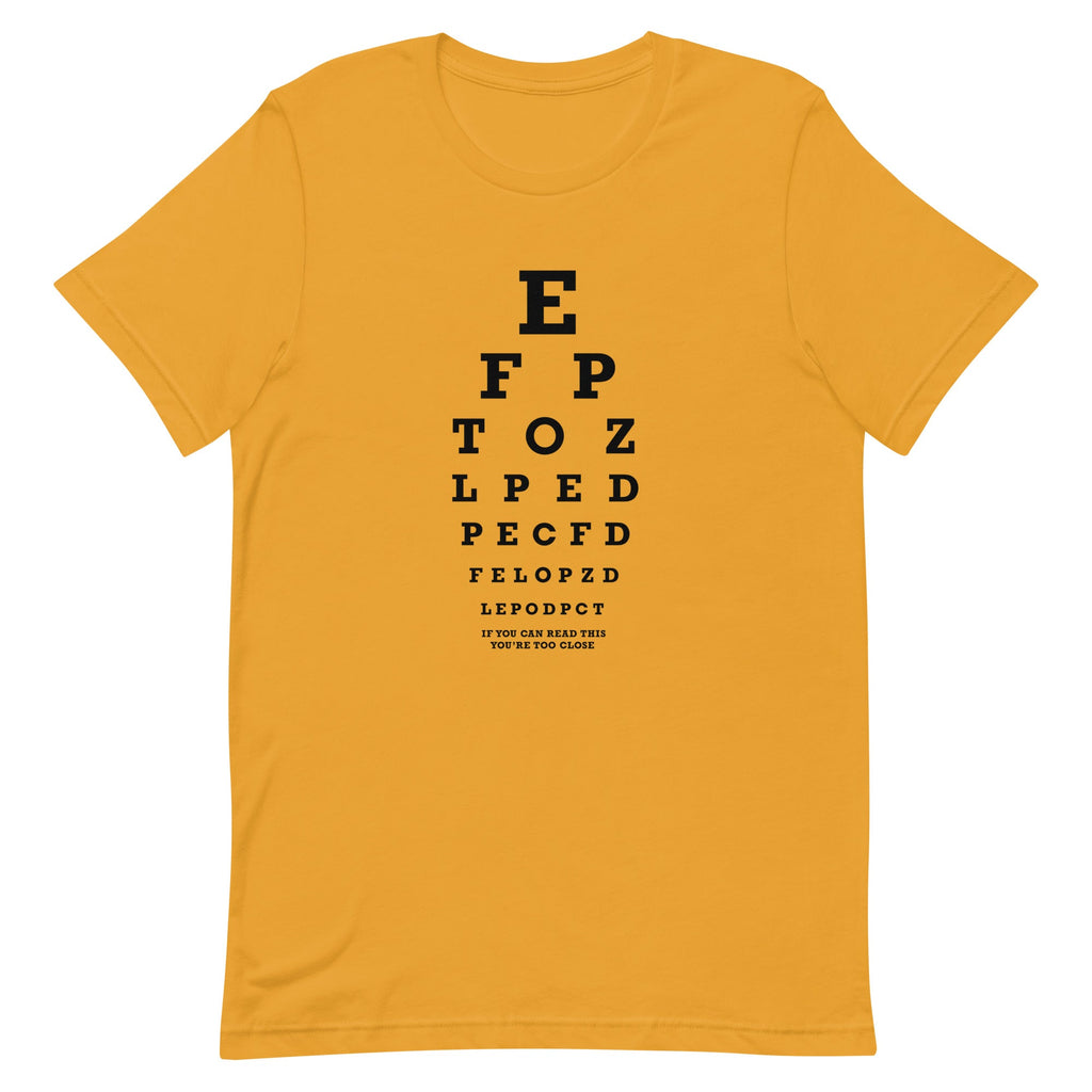 Too Close Eye Chart Men's Signature Tee Hoodie, Sweatshirt | CoreVibeTees.com (Image 4)