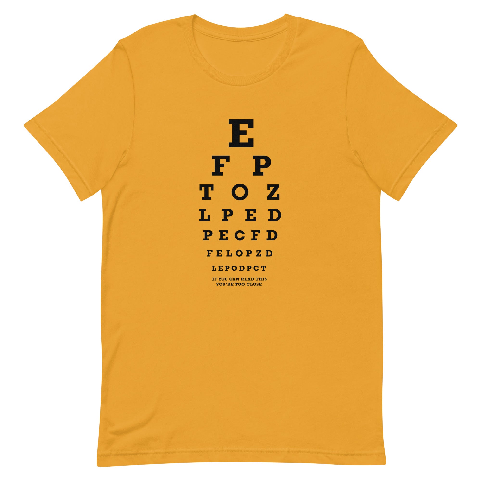 Too Close Eye Chart Men's Signature Tee Hoodie, Sweatshirt | CoreVibeTees.com (Image 4)