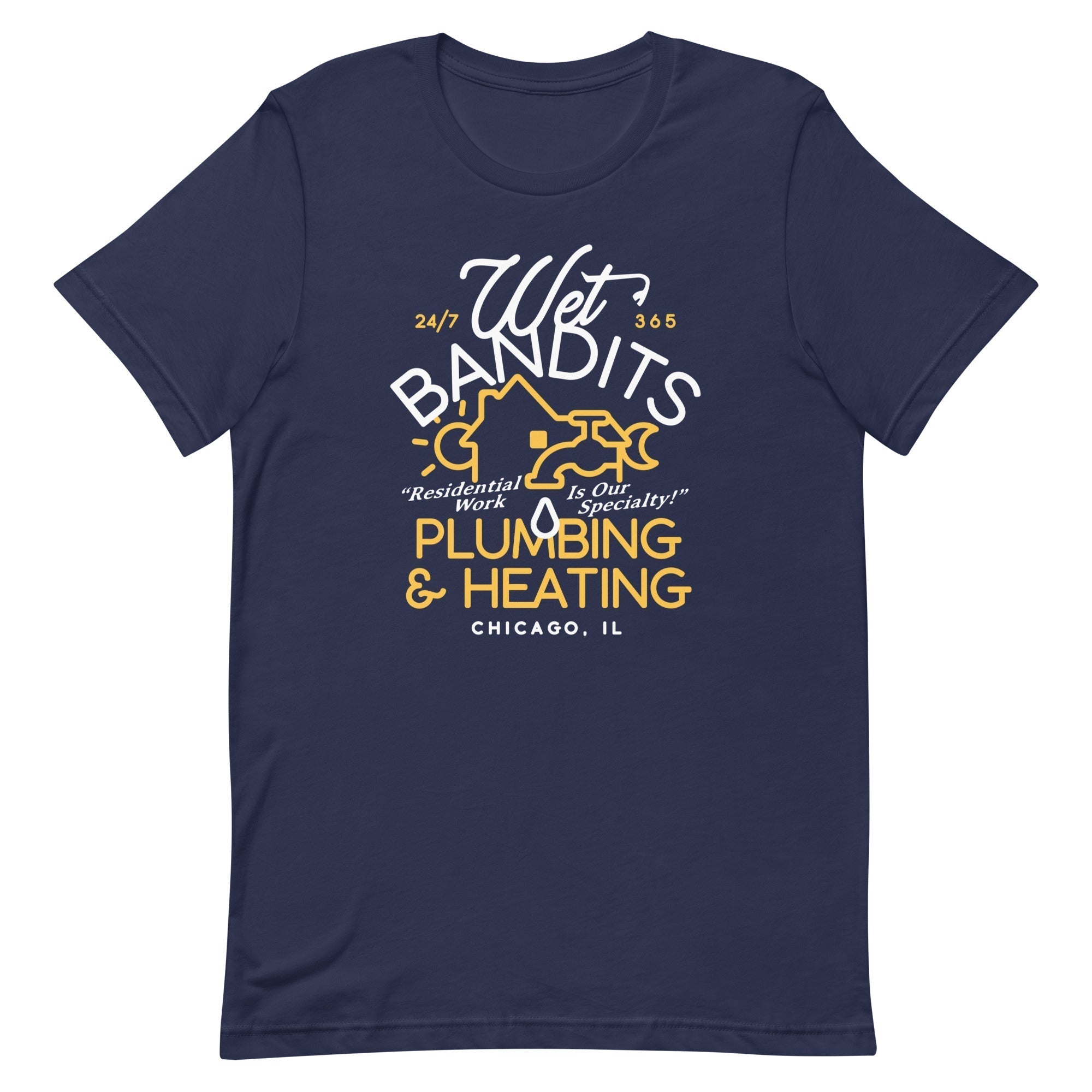 Wet Bandits Plumbing & Heating Men's Signature Tee Hoodie, Sweatshirt | CoreVibeTees.com (Image 3)