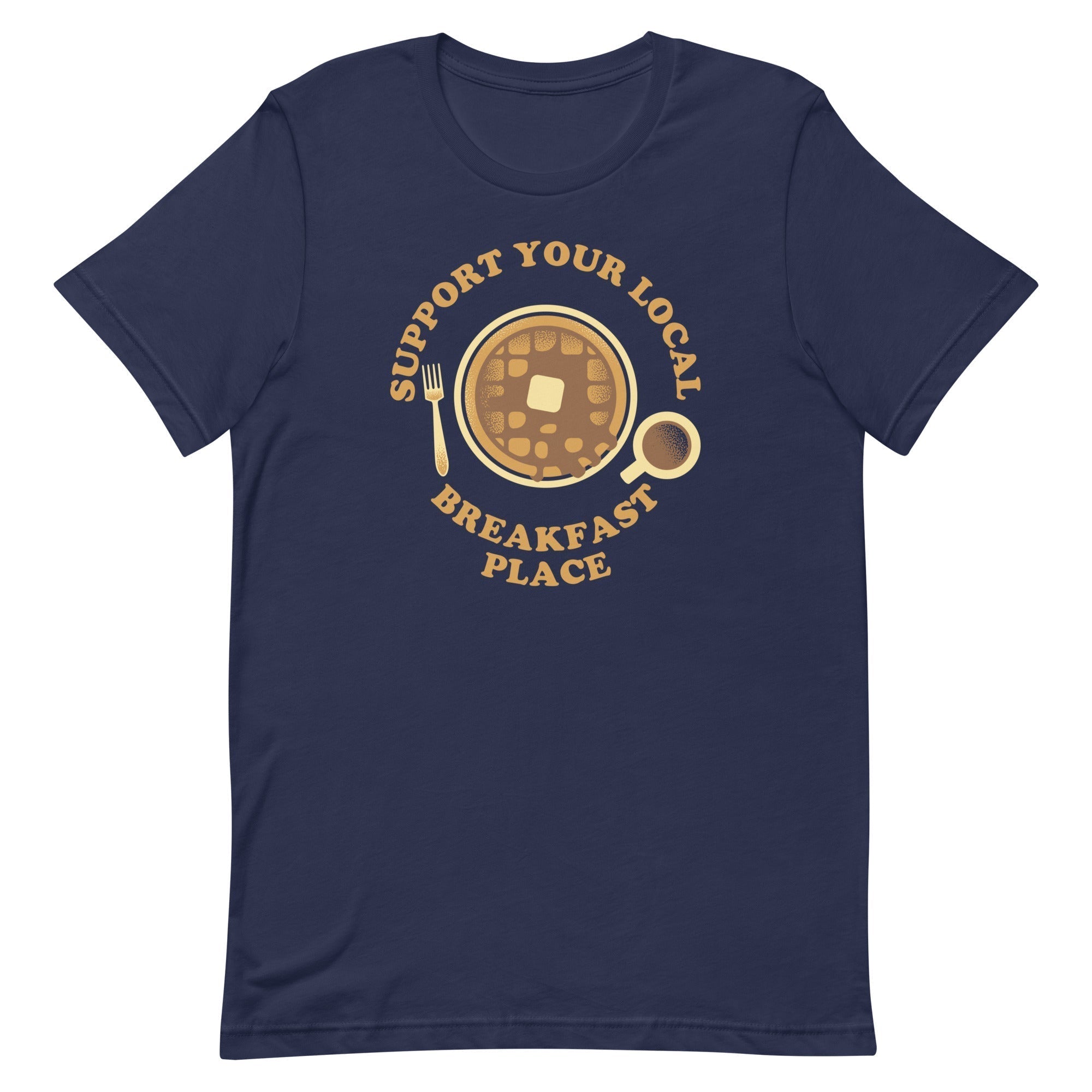 Support Your Local Breakfast Place Men's Signature Tee Hoodie, Sweatshirt | CoreVibeTees.com (Image 2)