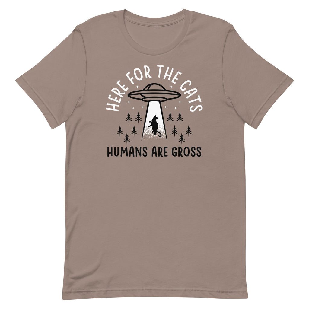 Here For The Cats, Humans Are Gross Men's Signature Tee Hoodie, Sweatshirt | CoreVibeTees.com (Image 3)