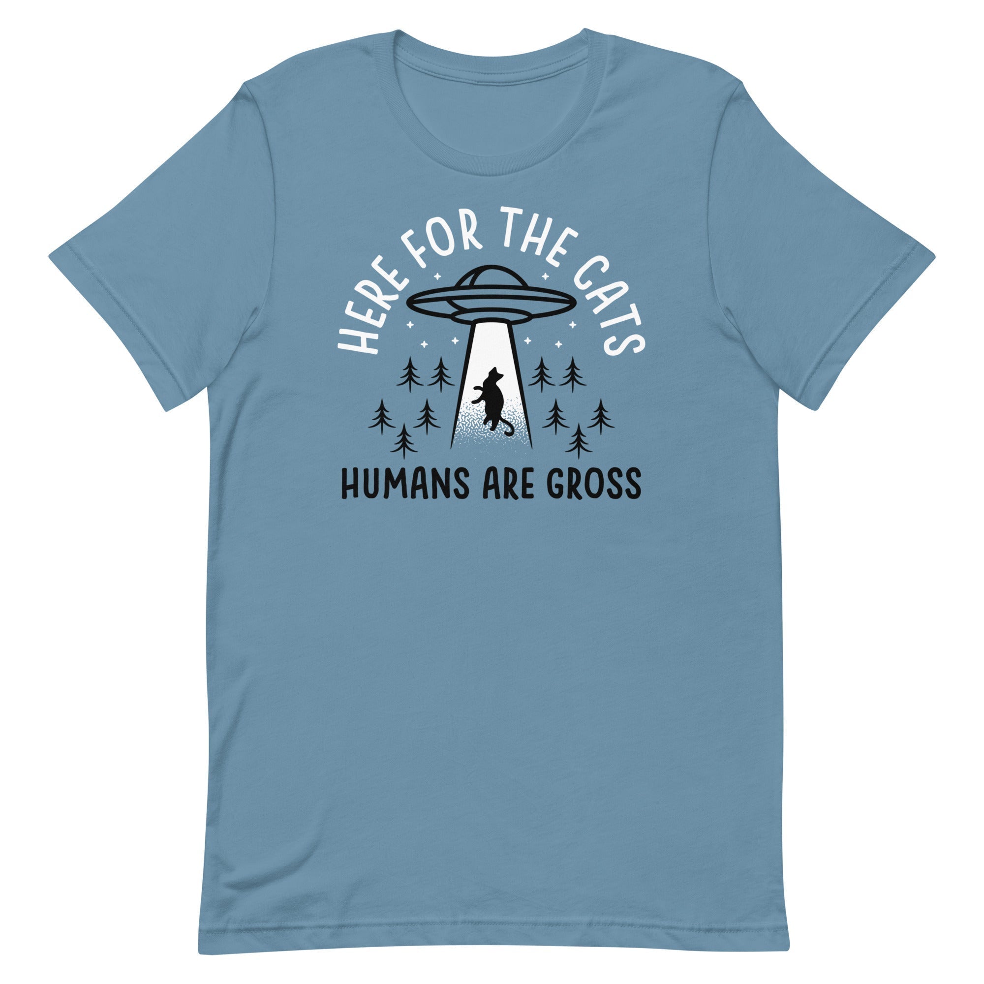 Here For The Cats, Humans Are Gross Men's Signature Tee Hoodie, Sweatshirt | CoreVibeTees.com (Image 2)