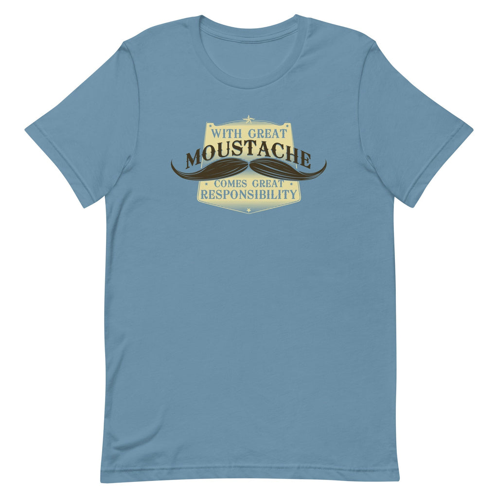 With Great Moustache Men's Signature Tee Hoodie, Sweatshirt | CoreVibeTees.com (Image 3)