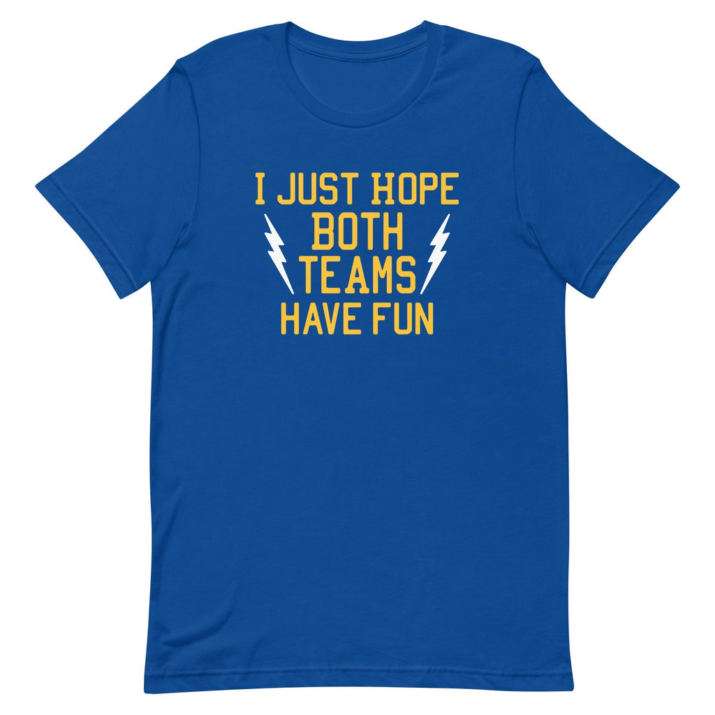 I Just Hope Both Teams Have Fun Men's Signature Tee Hoodie, Sweatshirt | CoreVibeTees.com (Image 1)