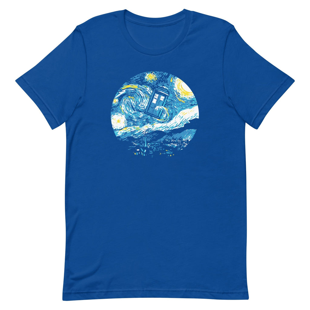 Starry Night Police Box Men's Signature Tee Hoodie, Sweatshirt | CoreVibeTees.com (Image 4)