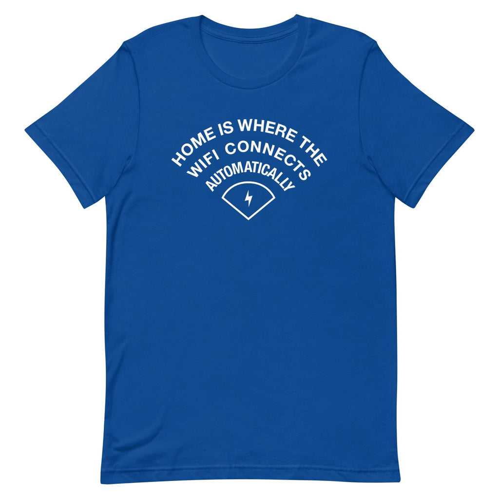 Home Is Where The WiFI Connects Automatically Men's Signature Tee Hoodie, Sweatshirt | CoreVibeTees.com (Image 4)