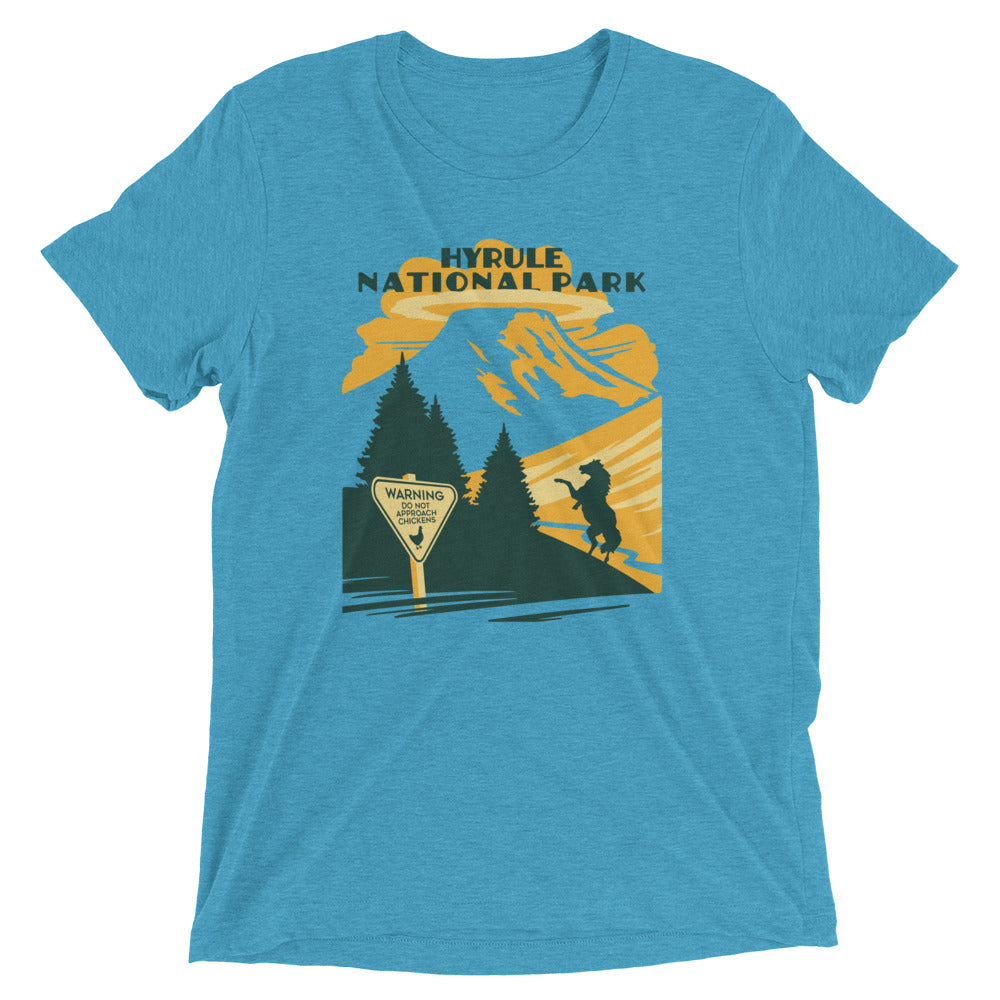 Hyrule National Park Men's Tri-Blend Tee Hoodie, Sweatshirt | CoreVibeTees.com (Image 2)