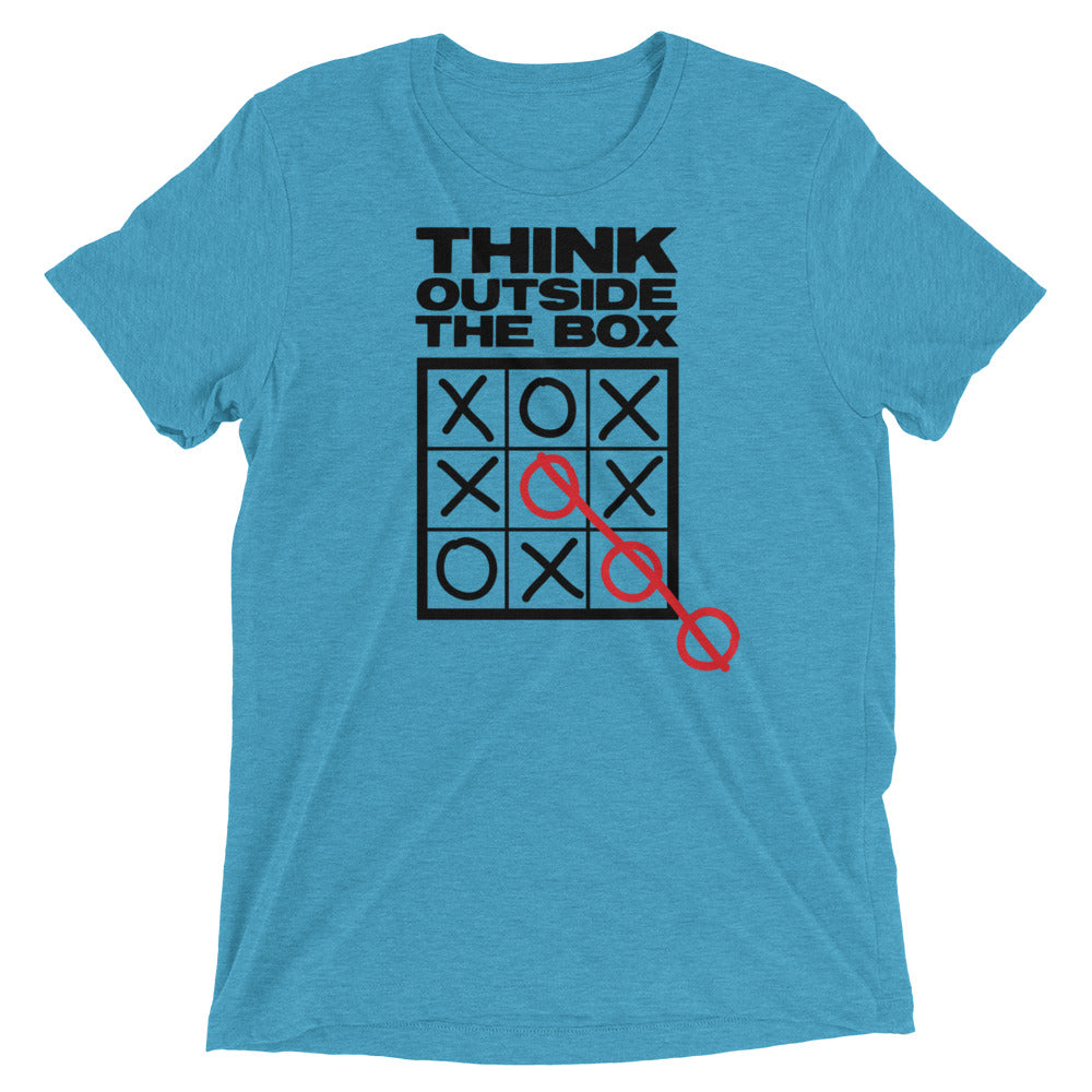 Think Outside The Box Men's Tri-Blend Tee Hoodie, Sweatshirt | CoreVibeTees.com (Image 2)