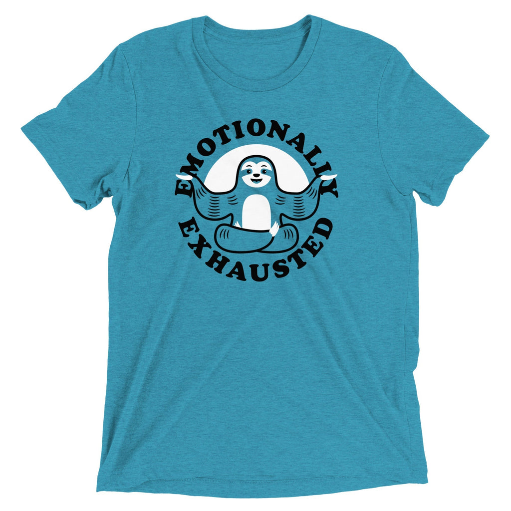 Emotionally Exhausted Men's Tri-Blend Tee Hoodie, Sweatshirt | CoreVibeTees.com (Image 4)