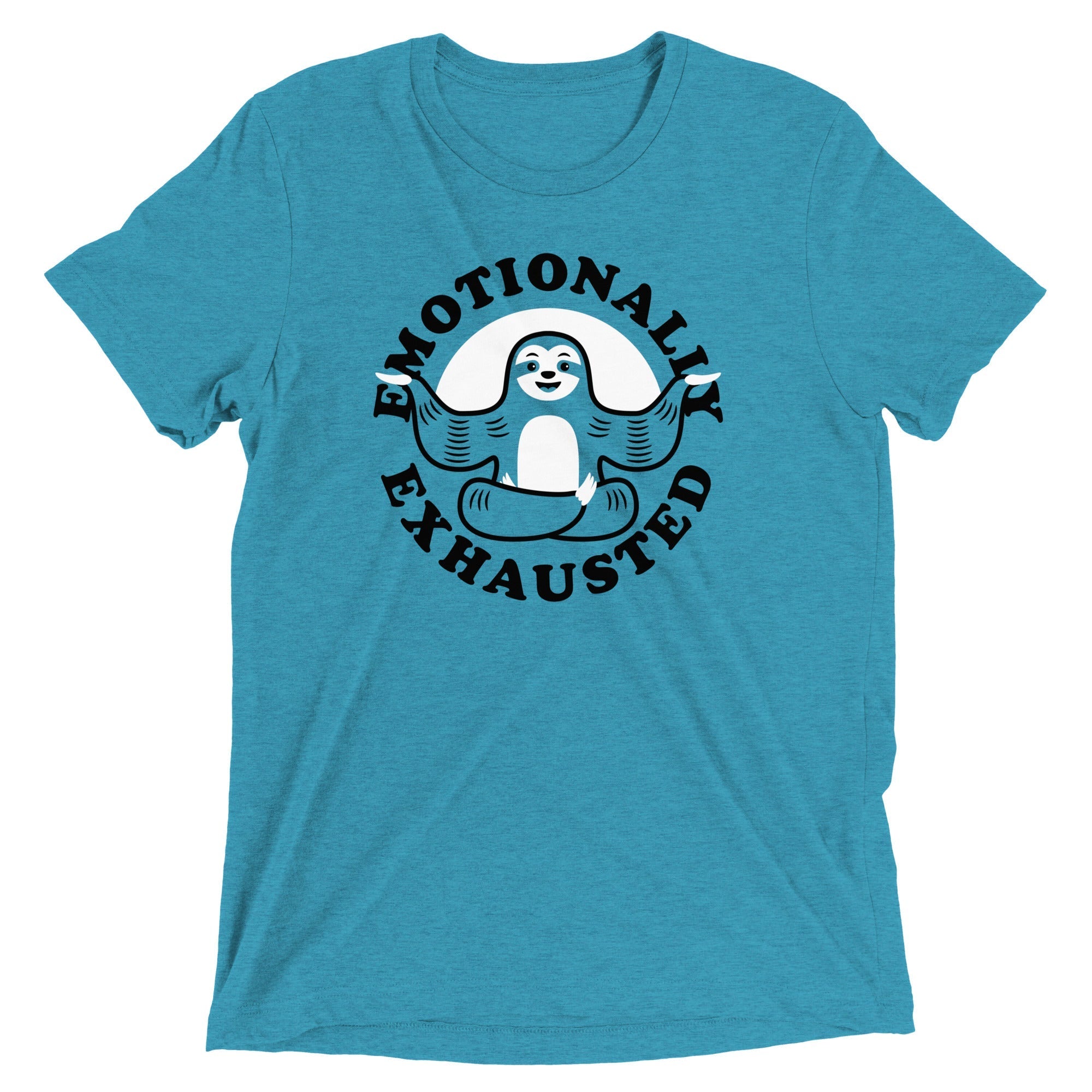 Emotionally Exhausted Men's Tri-Blend Tee Hoodie, Sweatshirt | CoreVibeTees.com (Image 4)