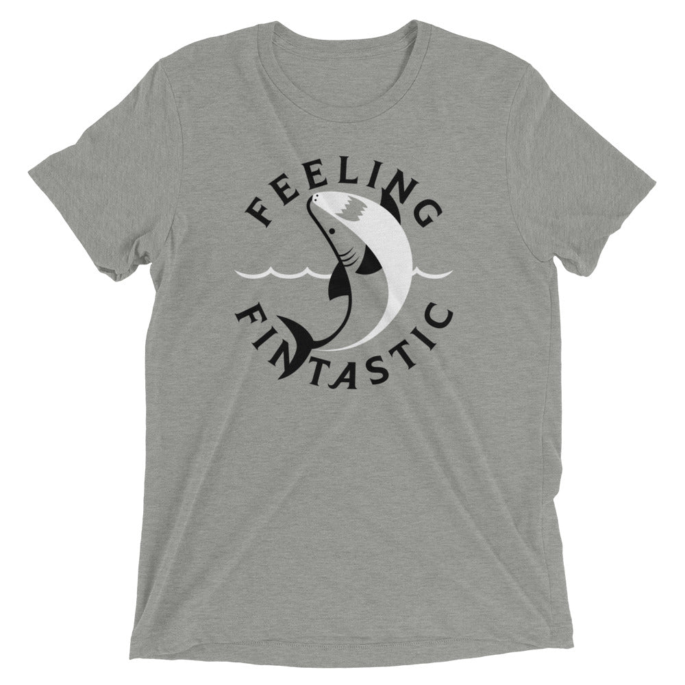 Feeling Fintastic Men's Tri-Blend Tee Hoodie, Sweatshirt | CoreVibeTees.com (Image 1)